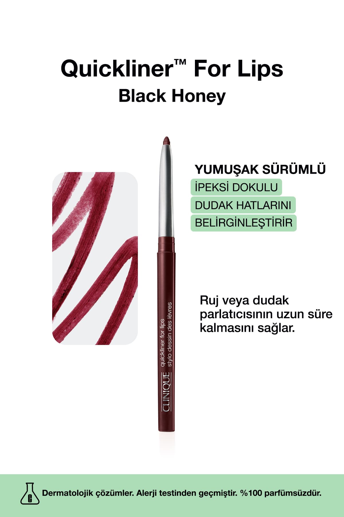 مداد لب Clinique مدل Quickliner For Lips رنگ Black Honey مداد لب Clinique مدل Quickliner For Lips رنگ Black Honey