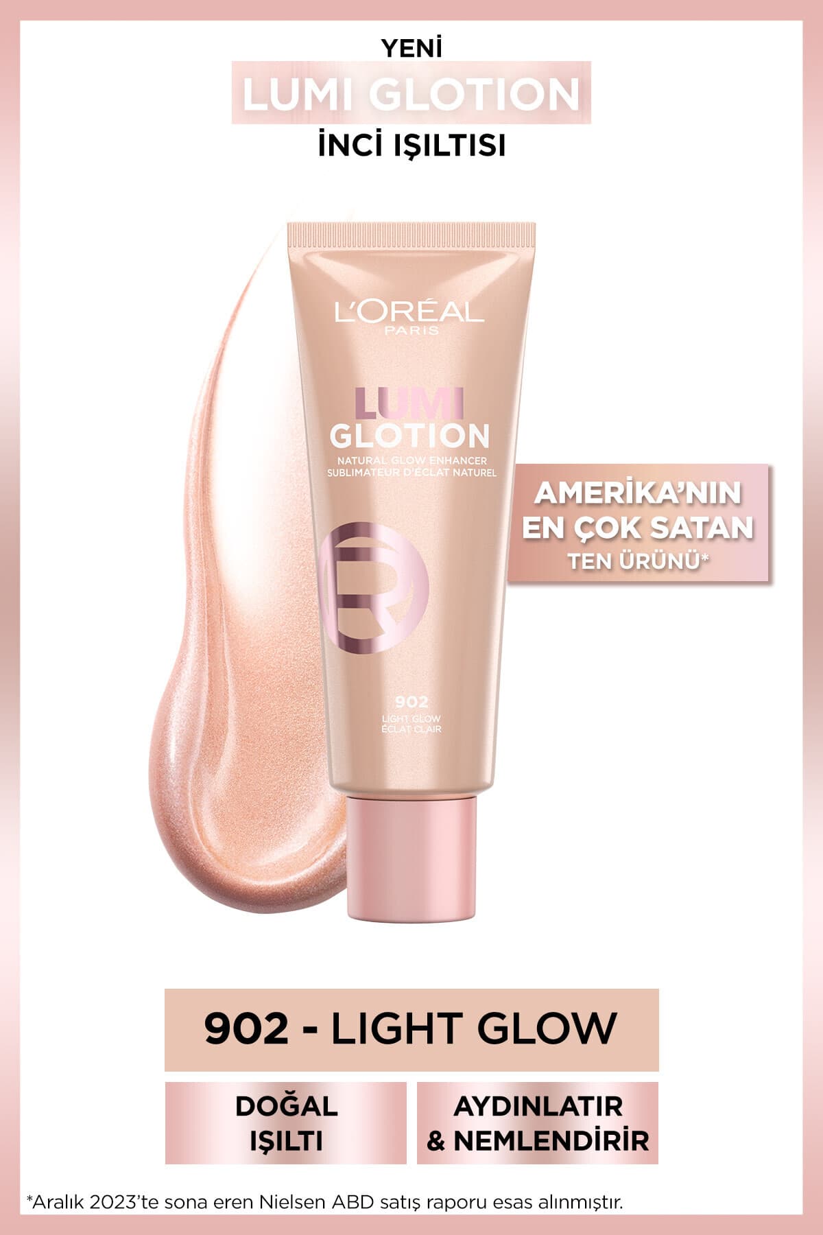 محصول آرایشی L'Oreal Paris Glotion All-In-One با درخشش طبیعی مدل 902 - Light Glow محصول آرایشی L'Oreal Paris Glotion All-In-One با درخشش طبیعی مدل 902 - Light Glow