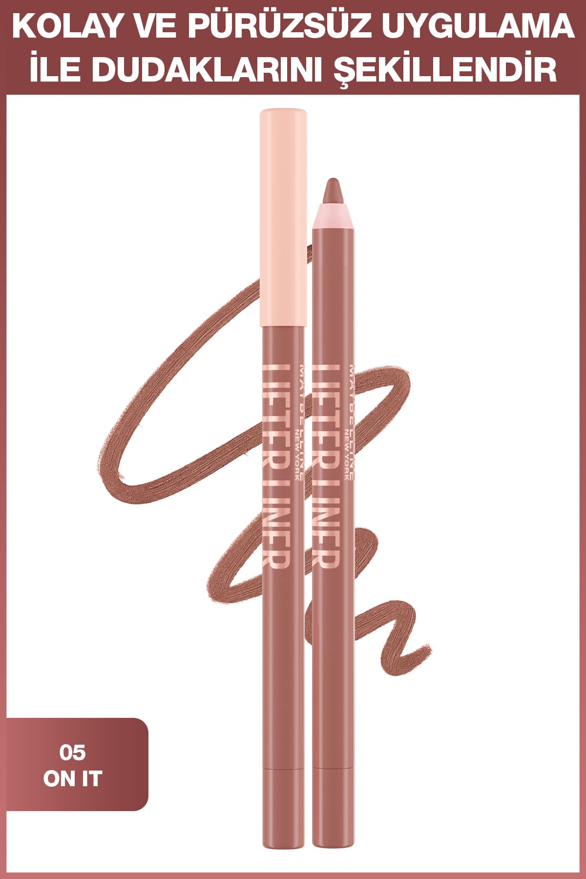 خط لب Maybelline New York Lifter Liner رنگ 05 On It خط لب Maybelline New York Lifter Liner رنگ 05 On It