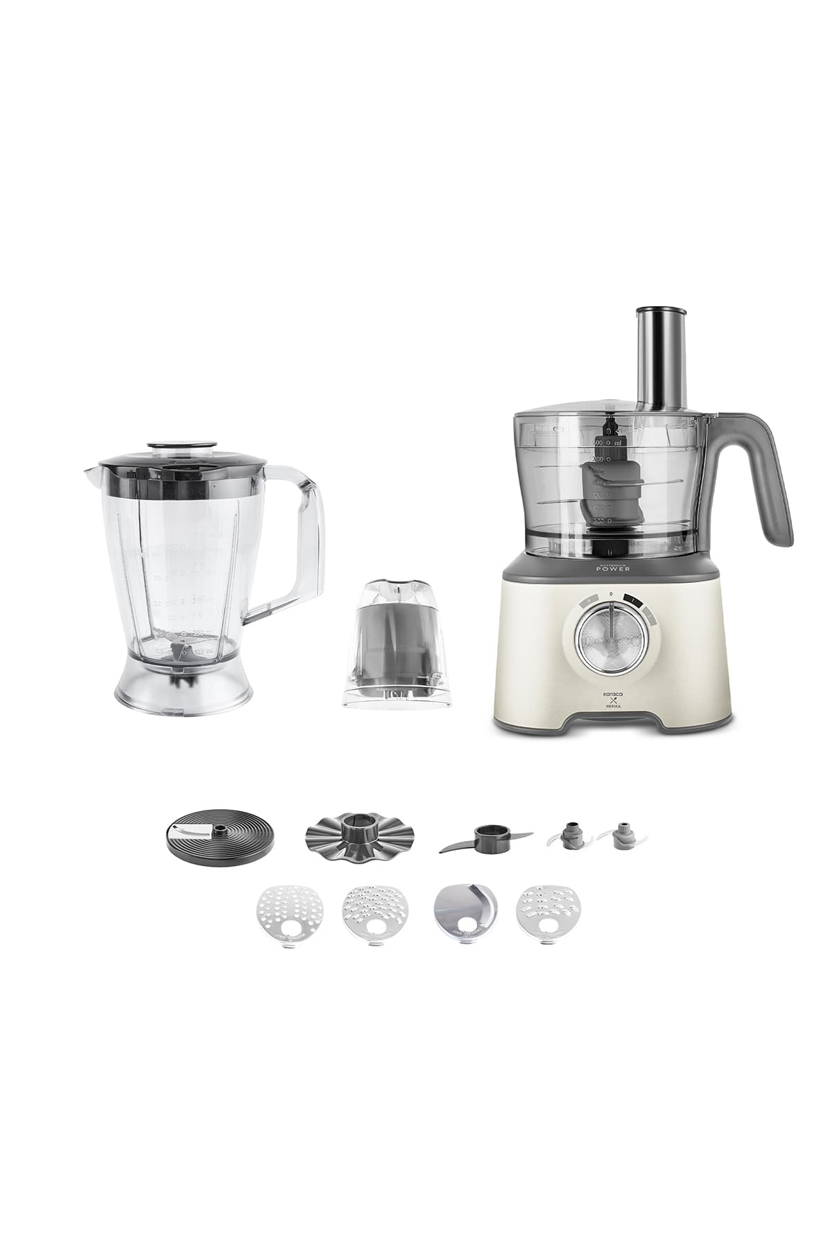 غذاساز آشپزخانه Karaca x Refika Mastermaid Power 10 in 1 کرم سوئیسی 2000w غذاساز آشپزخانه Karaca x Refika Mastermaid Power 10 in 1 کرم سوئیسی 2000w