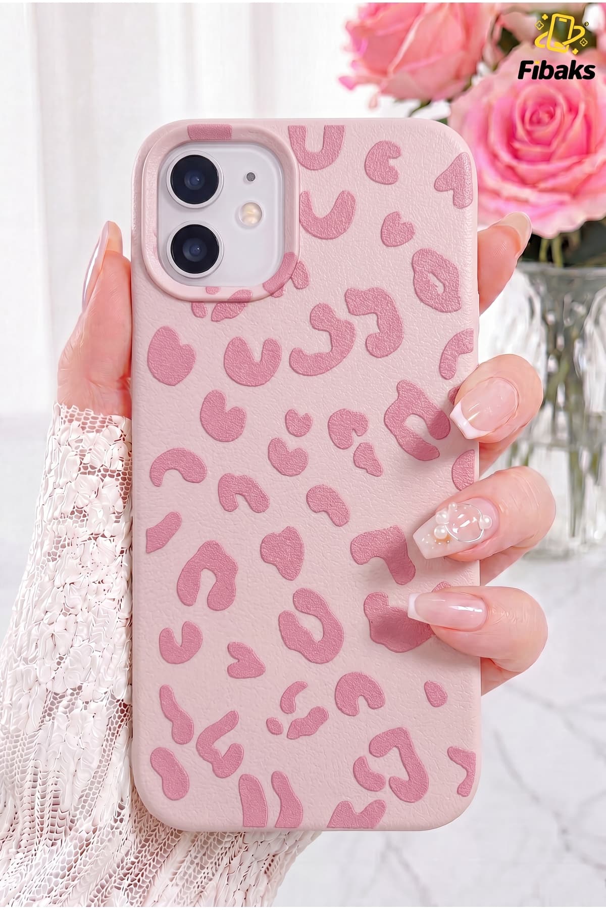 قاب گوشی iPhone 11 Fibaks سیلیکونی نرم و باریک با طرح پلنگی صورتی قاب گوشی iPhone 11 Fibaks سیلیکونی نرم و باریک با طرح پلنگی صورتی