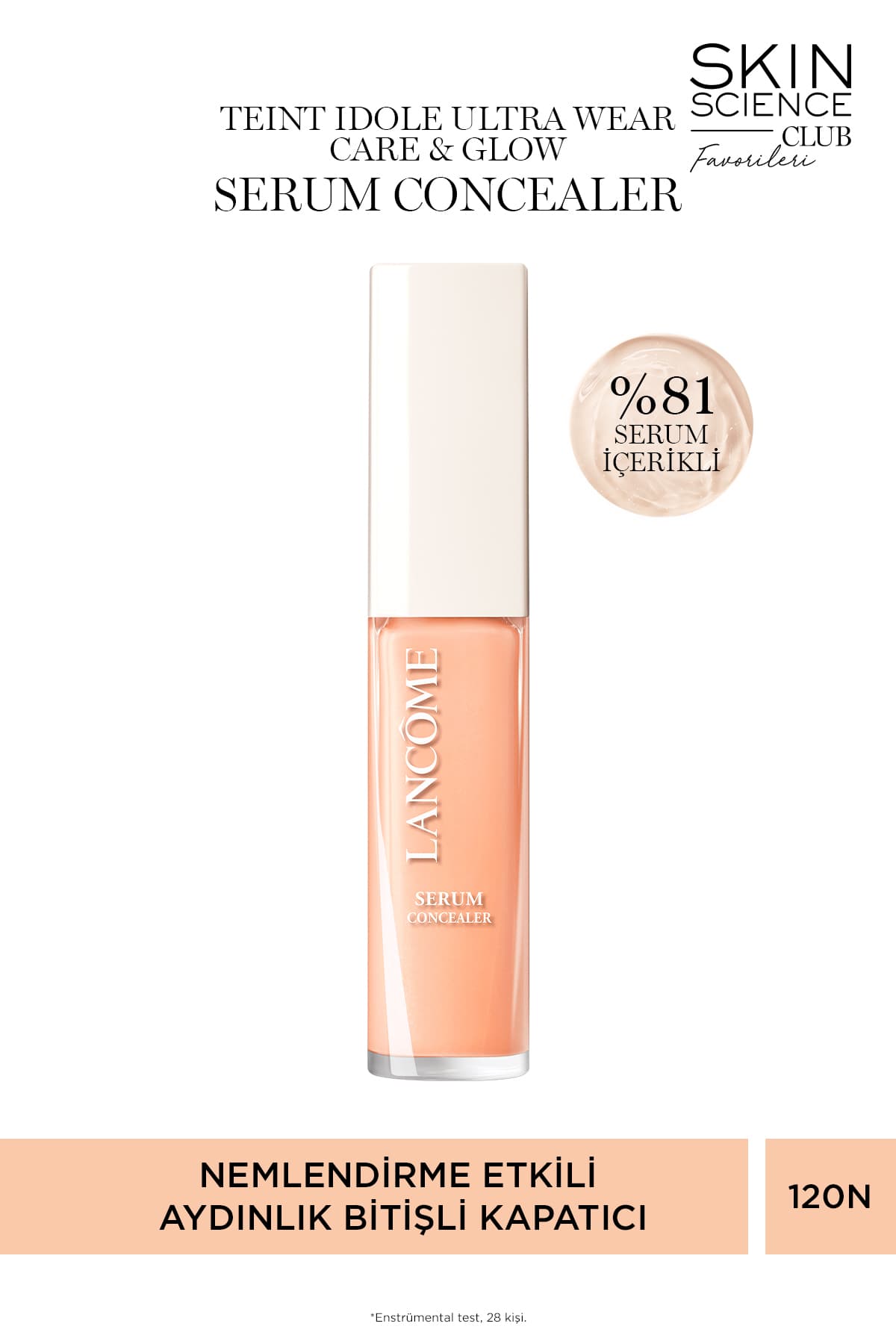کانسیلر سرمی Lancome Teint Idole Ultra Wear Care & Glow با جلوه درخشان مدل 120n کد 3614273988476 کانسیلر سرمی Lancome Teint Idole Ultra Wear Care & Glow با جلوه درخشان مدل 120n کد 3614273988476