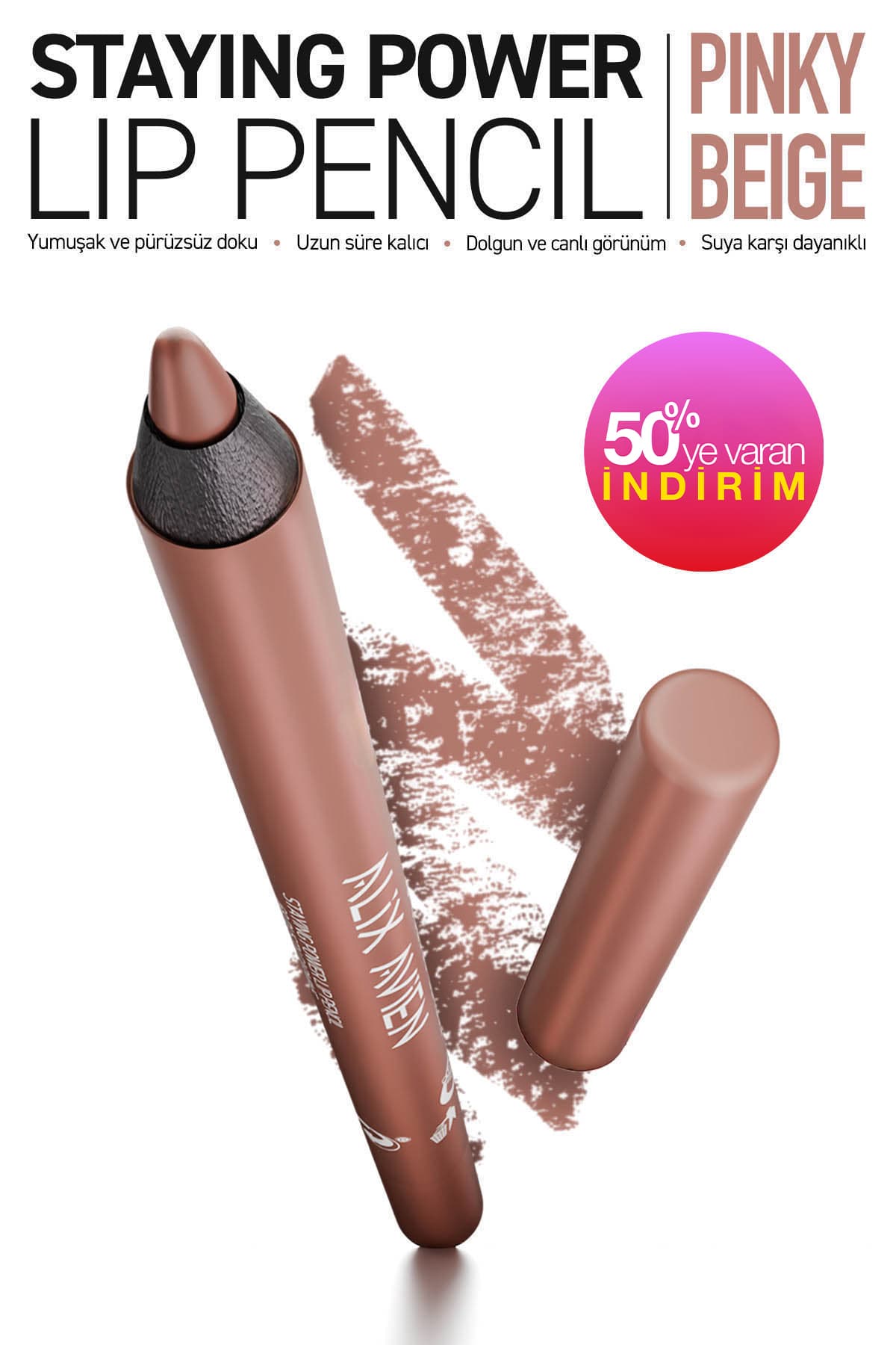 مداد لب نرم و بادوام Alix Avien ضد آب مدل Staying Power Lip Pencil 51 Pinky Beige مداد لب نرم و بادوام Alix Avien ضد آب مدل Staying Power Lip Pencil 51 Pinky Beige