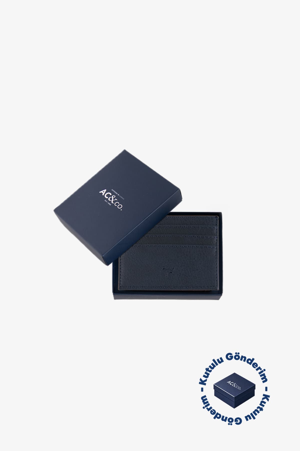 کیف پول مردانه AC&Co / Altınyıldız Classics سرمهای جعبهدار با جای پول کیف پول مردانه AC&Co / Altınyıldız Classics سرمهای جعبهدار با جای پول