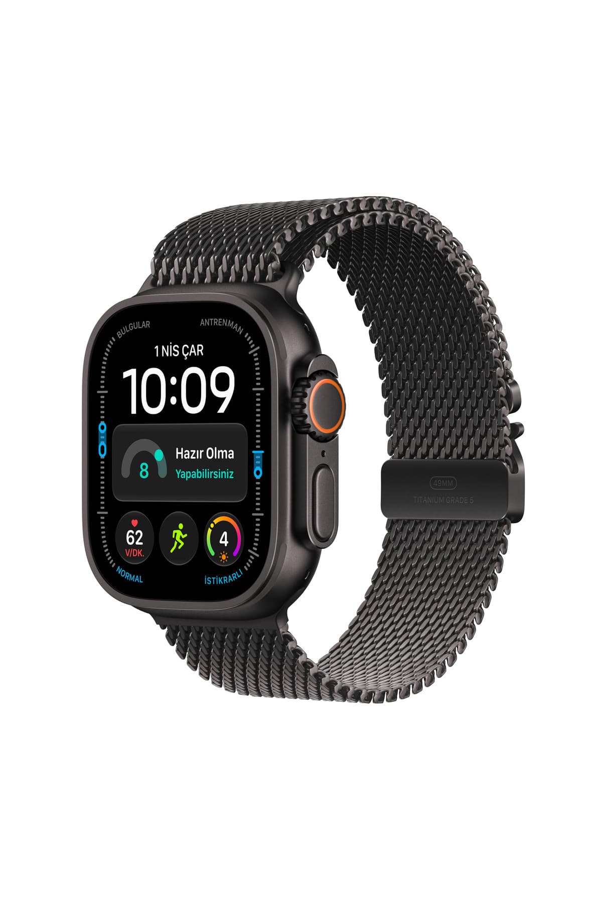 ساعت هوشمند Apple Watch Ultra 4 GPS + Cellular 49mm مشکی Milano Loop S ساعت هوشمند Apple Watch Ultra 4 GPS + Cellular 49mm مشکی Milano Loop S