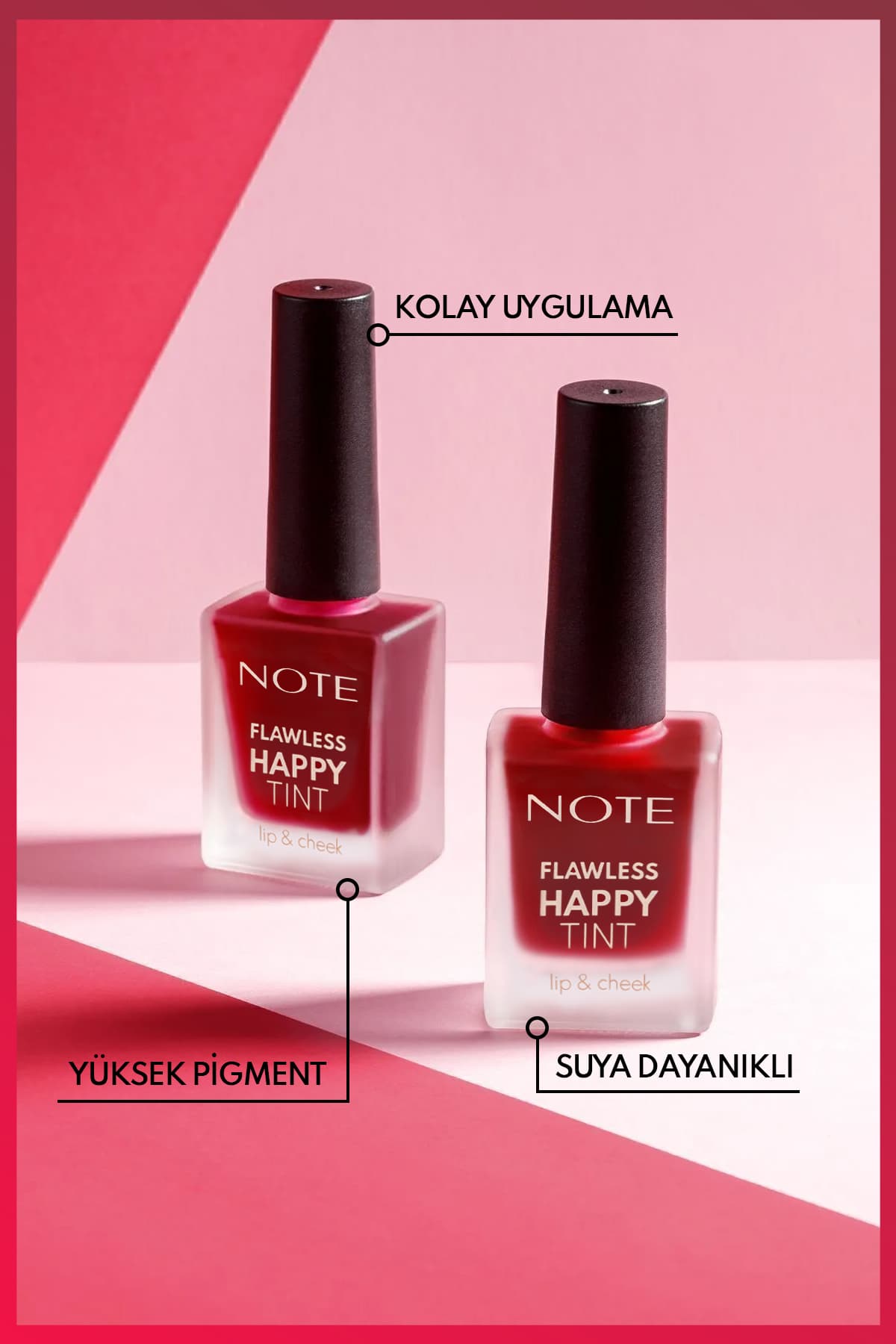 رنگ مایع لب و گونه Note Cosmetics Happy Tint 02 Wild Cherry بنفش رنگ مایع لب و گونه Note Cosmetics Happy Tint 02 Wild Cherry بنفش