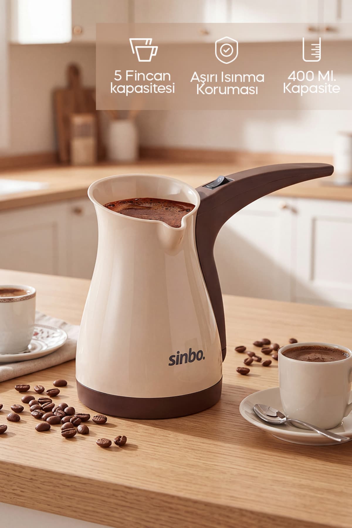 ماشین قهوه ترک برقی Sinbo مدل SCM-2928 ماشین قهوه ترک برقی Sinbo مدل SCM-2928