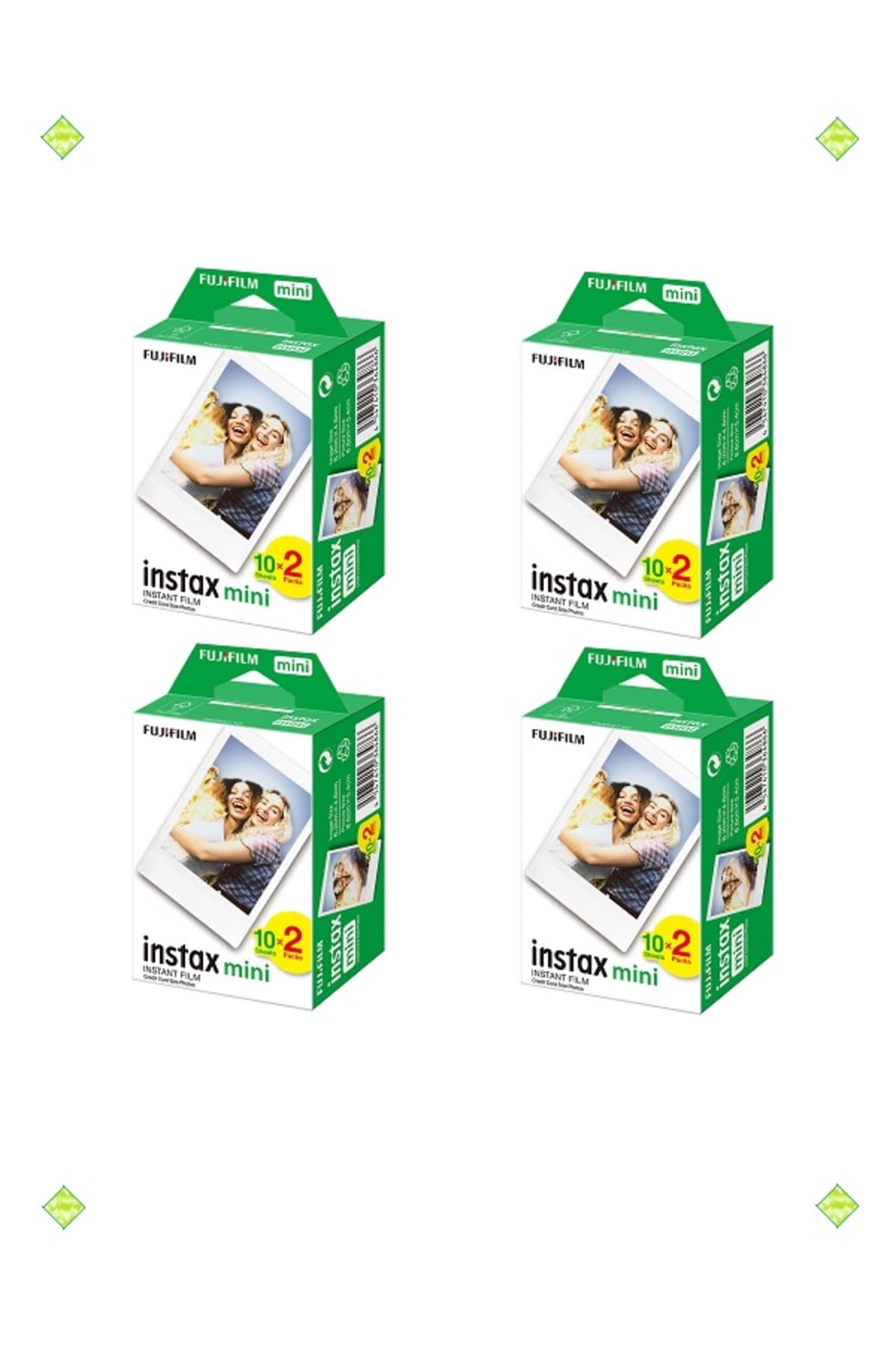 فیلم فوری Fujifilm Instax Mini سازگار با 7-8-9-10-11-12 4 بسته 20 تایی 80 عکسی فیلم فوری Fujifilm Instax Mini سازگار با 7-8-9-10-11-12 4 بسته 20 تایی 80 عکسی