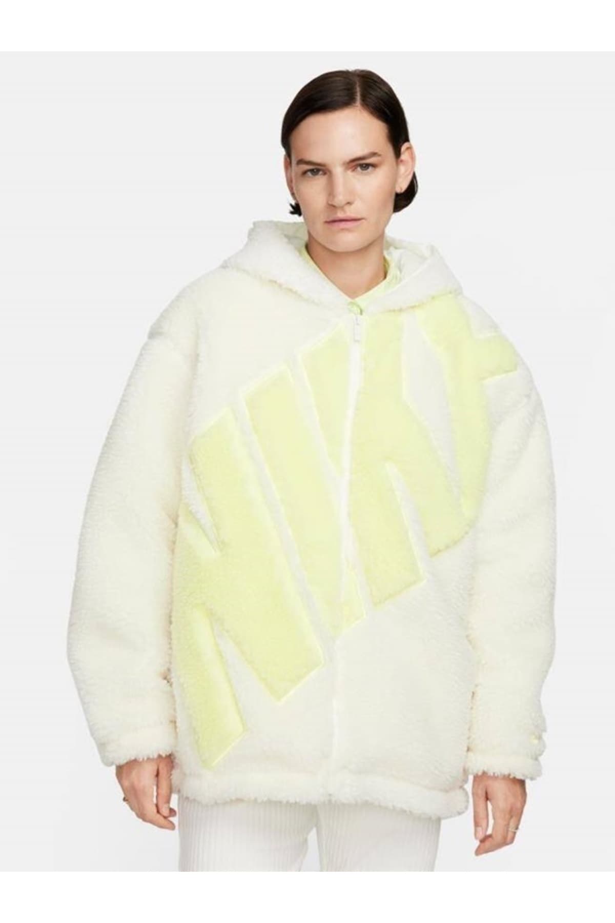 ژاکت زنانه Nike Sportswear لوگو دار Sherpa ژاکت زنانه Nike Sportswear لوگو دار Sherpa