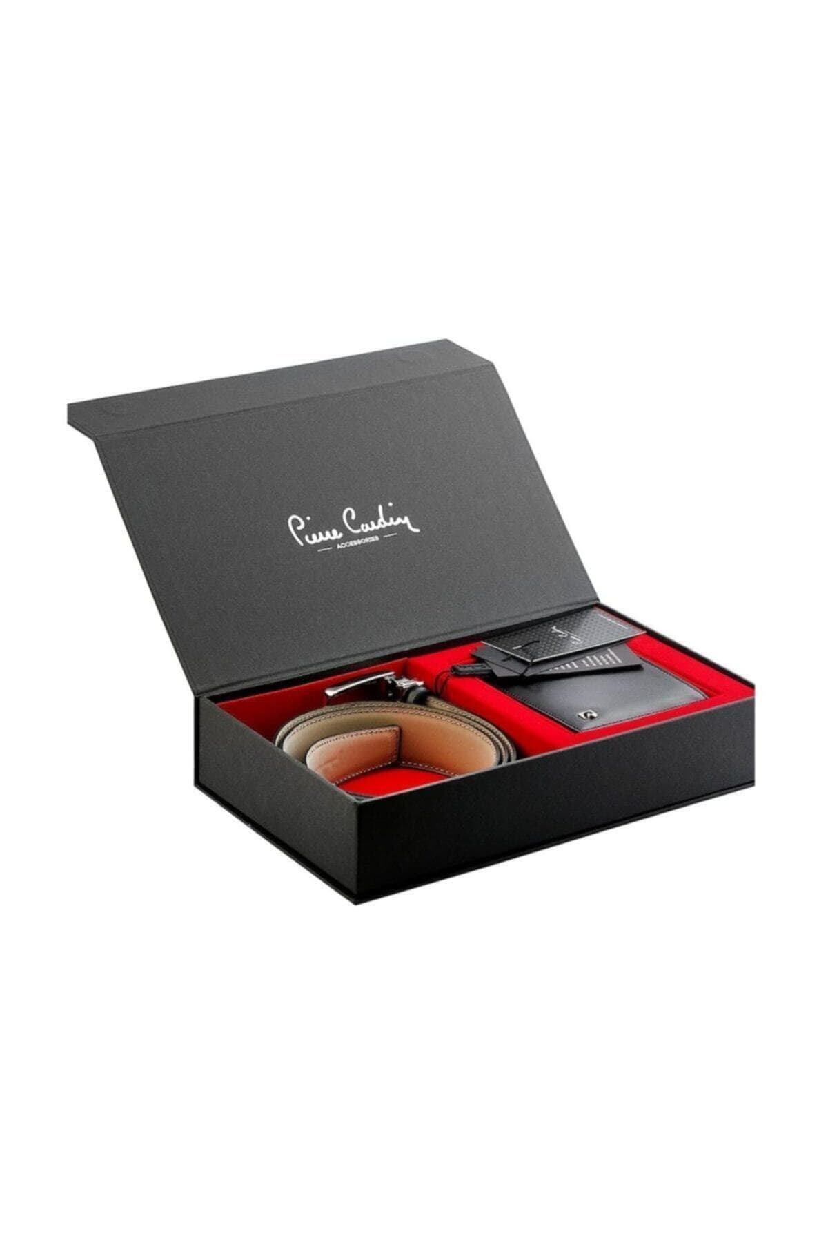 ست کمربند و کیف پول مردانه Pierre Cardin چرم %100 ست کمربند و کیف پول مردانه Pierre Cardin چرم %100