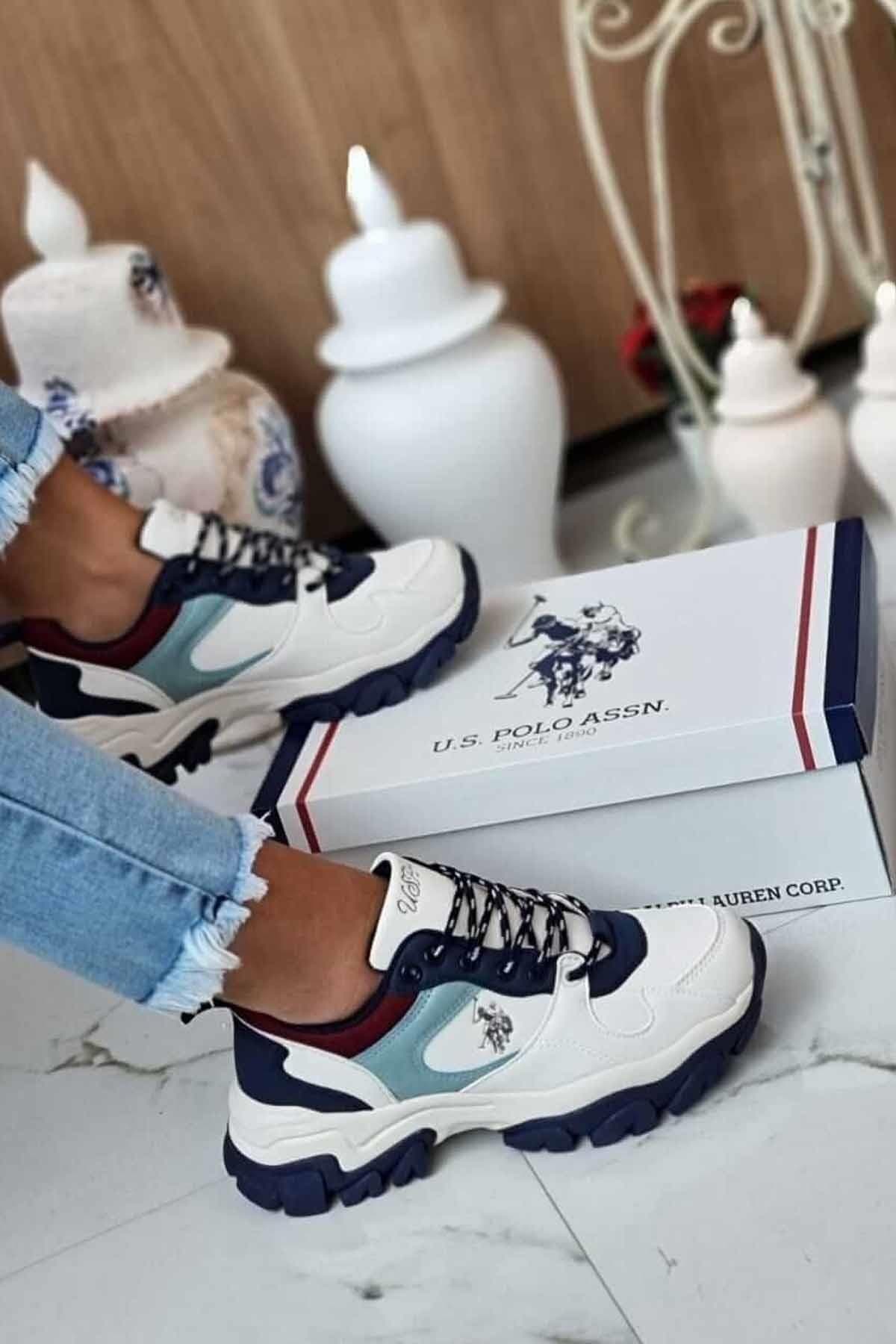 کتانی زنانه U.S. Polo Assn. سفید مدل TRACKY 100551452 کتانی زنانه U.S. Polo Assn. سفید مدل TRACKY 100551452