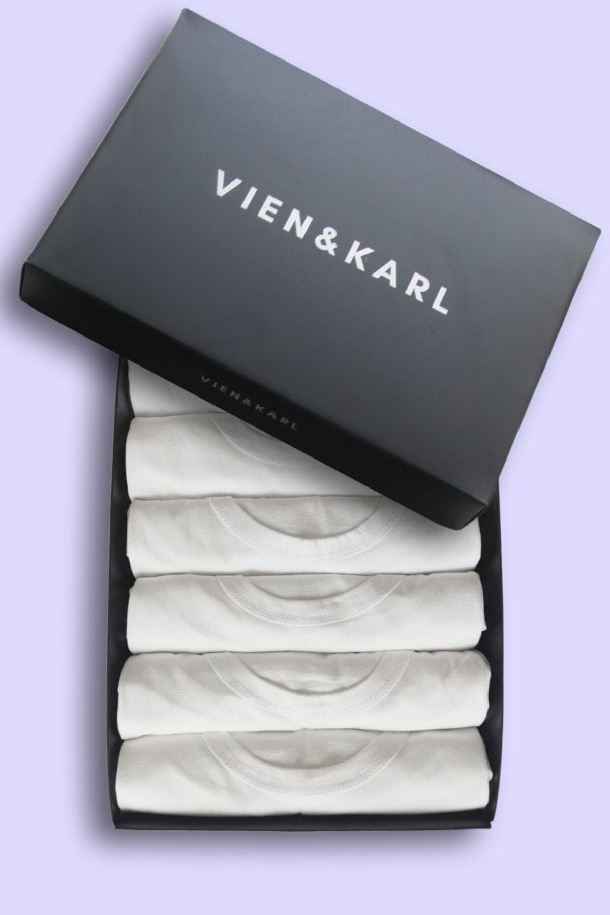 رکابی مردانه Vien&Karl نخی سفید بسته 6 تایی رکابی مردانه Vien&Karl نخی سفید بسته 6 تایی