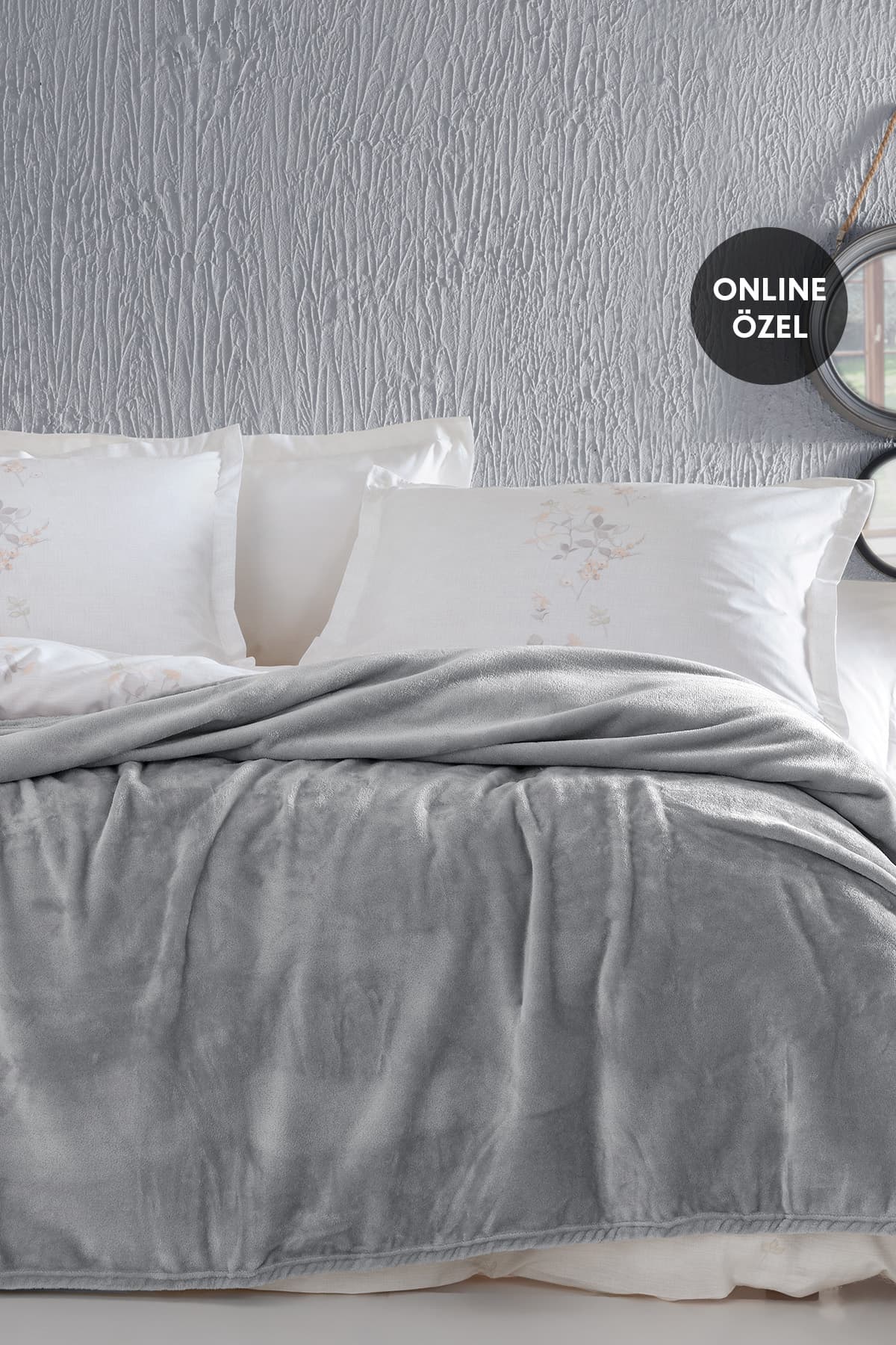 پتو دونفره Yataş Olenna Wellsoft طوسی روشن پتو دونفره Yataş Olenna Wellsoft طوسی روشن