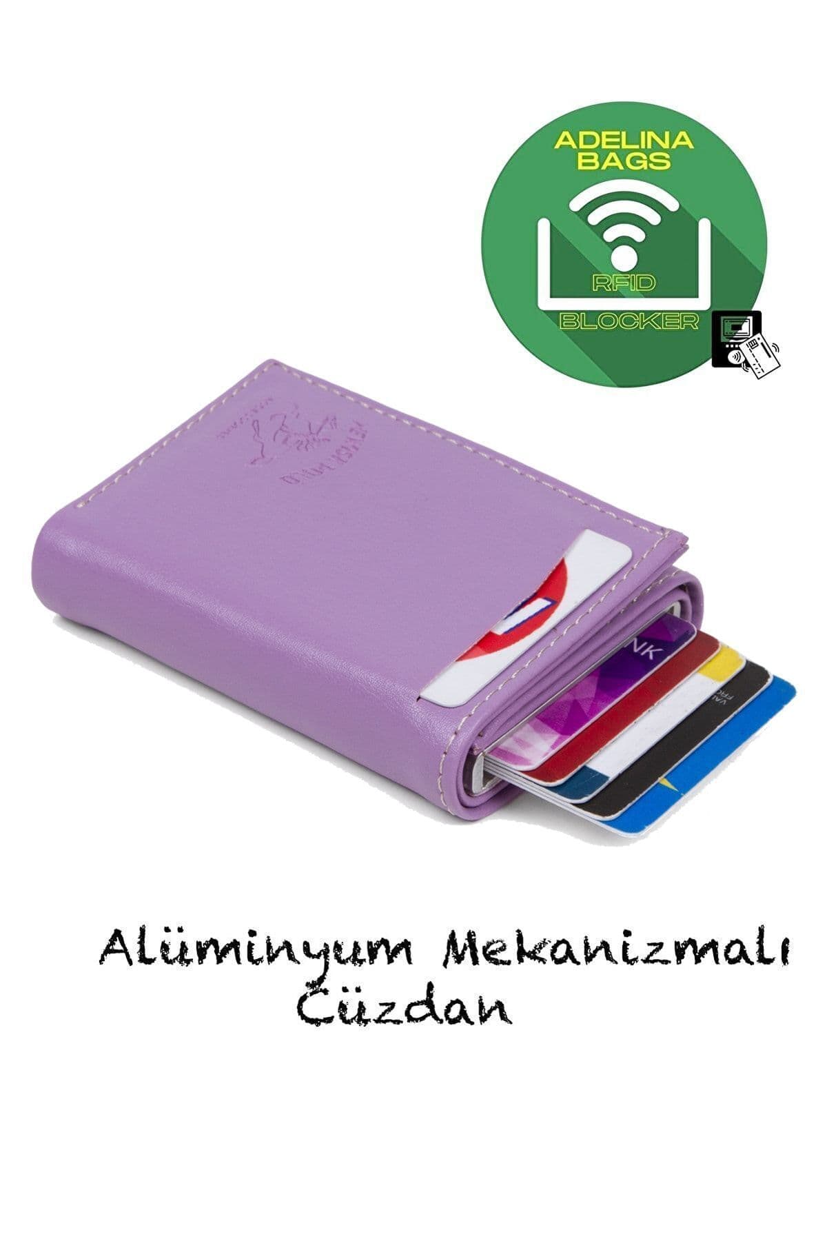 کیف پول مردانه Newish Adelina Lila Nova چرمی با مکانیزم اتوماتیک کشویی کارت کیف پول مردانه Newish Adelina Lila Nova چرمی با مکانیزم اتوماتیک کشویی کارت