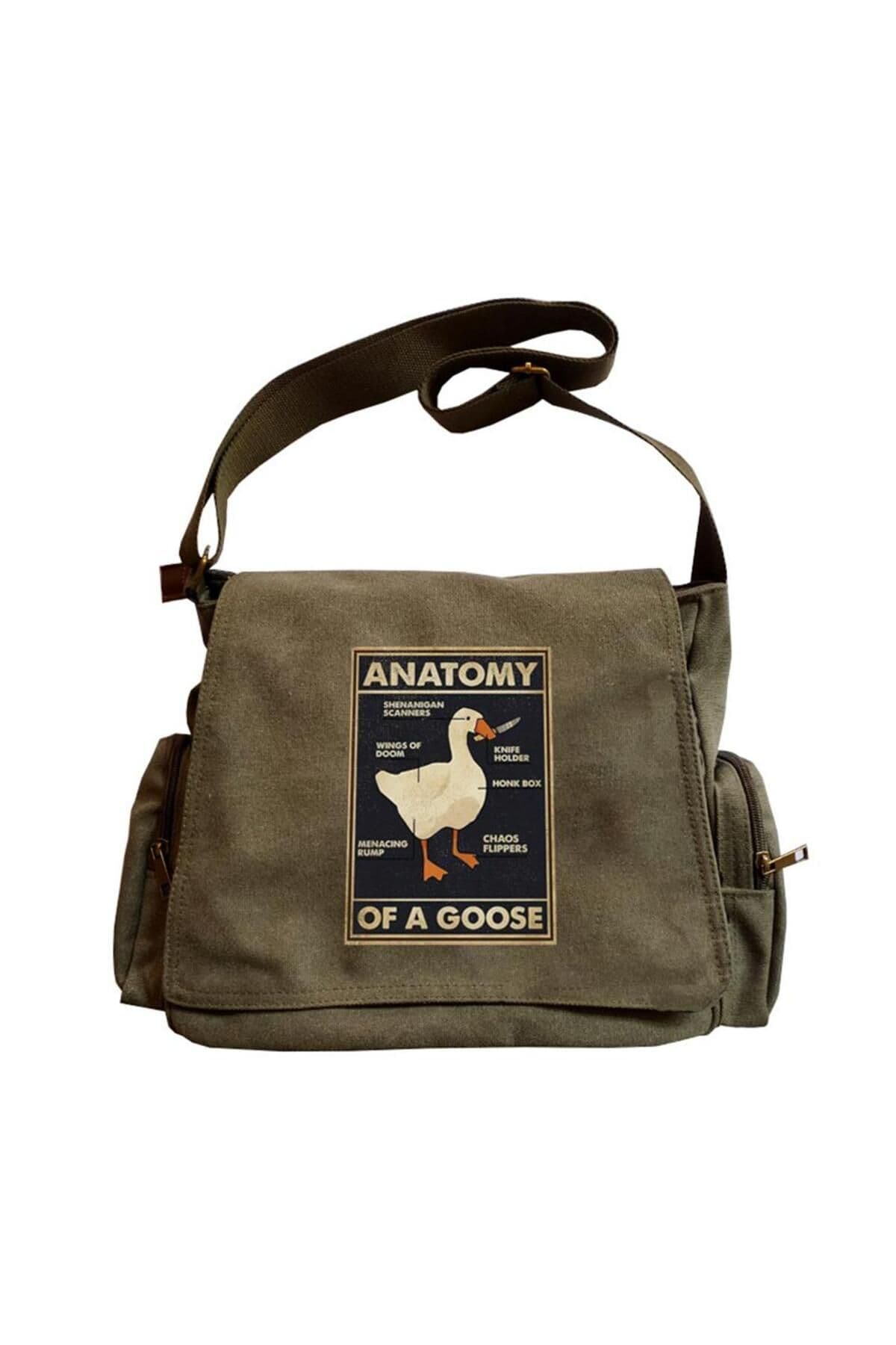 کیف پستچی یونیسکس سبز Toum با طرح BlackCo Duck Anatomy کیف پستچی یونیسکس سبز Toum با طرح BlackCo Duck Anatomy