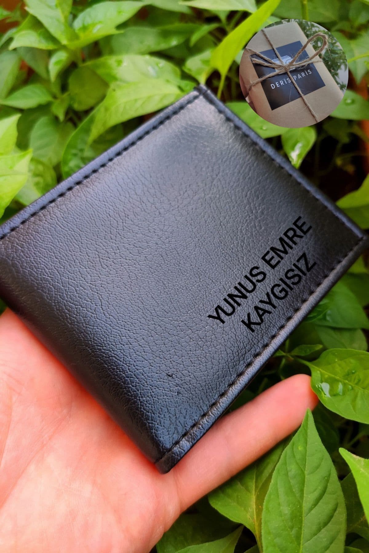 کیف پول مردانه YNS LEATHER مشکی با چاپ نام سفارشی کیف پول مردانه YNS LEATHER مشکی با چاپ نام سفارشی