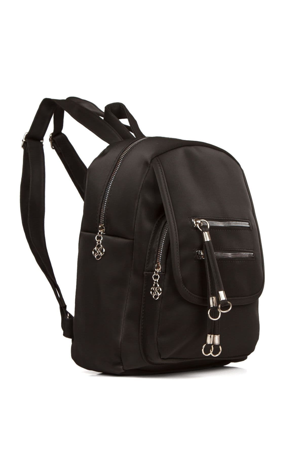 کولهپشتی زنانه Adelina Bags روزمره مشکی با دربدار و زیپدار کولهپشتی زنانه Adelina Bags روزمره مشکی با دربدار و زیپدار