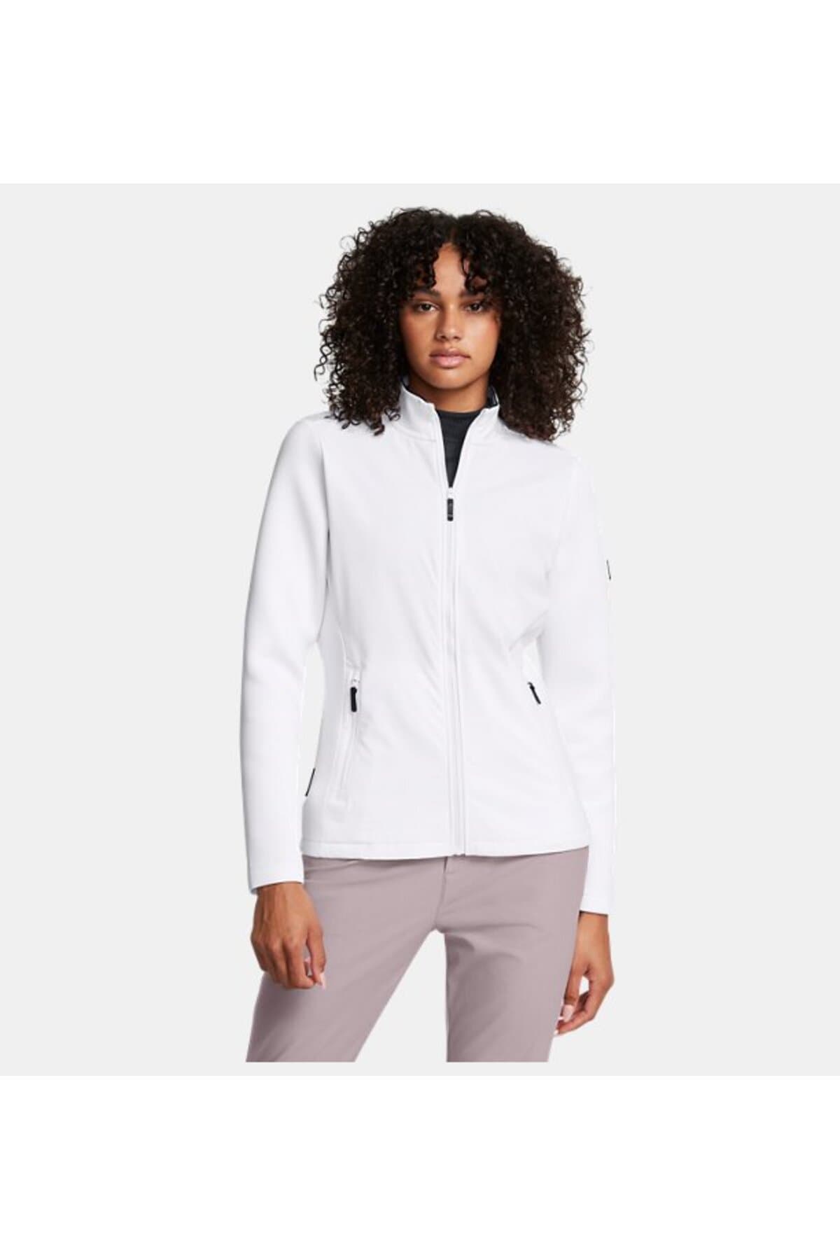 ژاکت زنانه Under Armour زیپ سرتاسری UA Drive Pro Storm Hyb مدل 1387140-100 ژاکت زنانه Under Armour زیپ سرتاسری UA Drive Pro Storm Hyb مدل 1387140-100