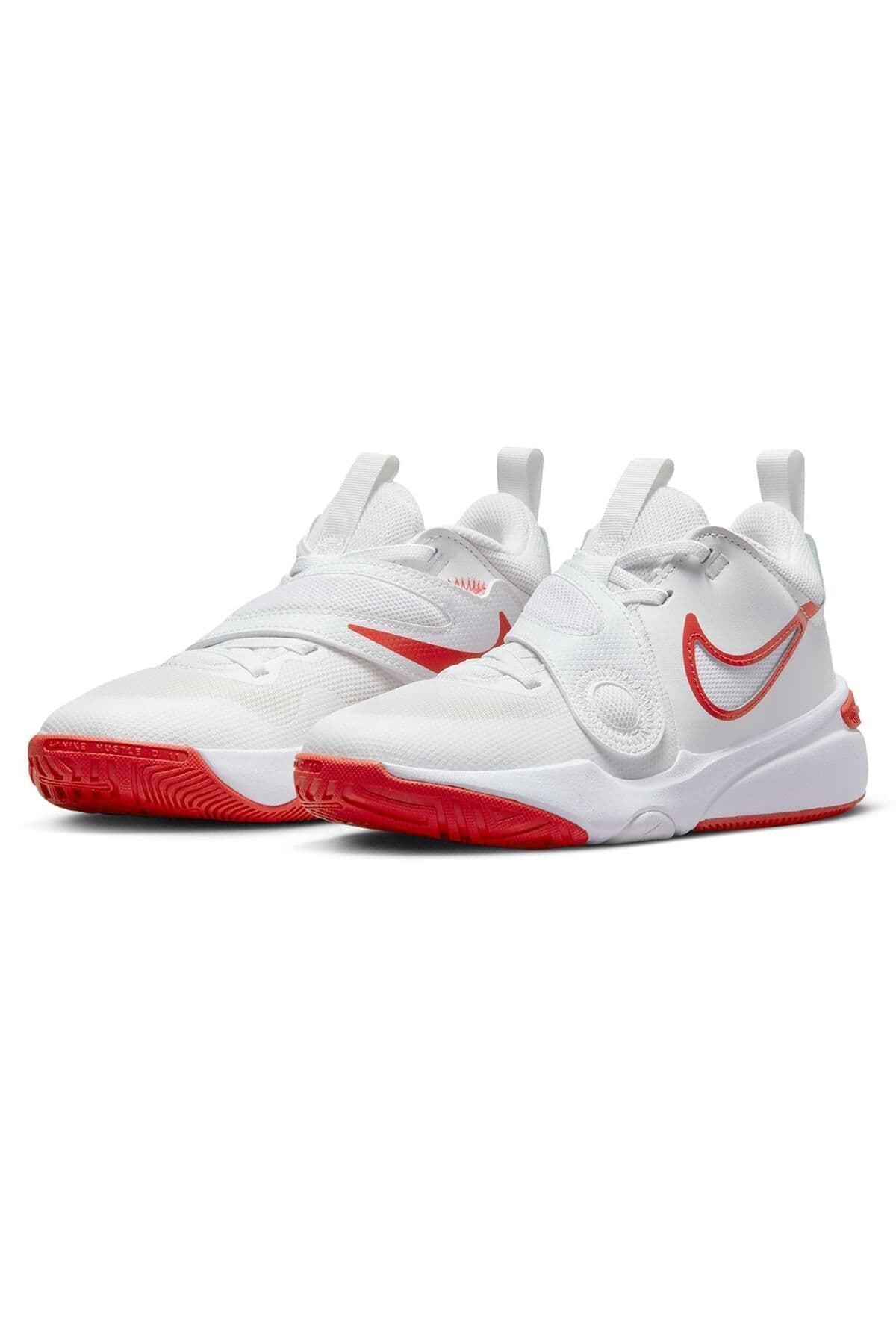 کفش بسکتبال سفید Nike مدل Team Hustle D 11 کفش بسکتبال سفید Nike مدل Team Hustle D 11
