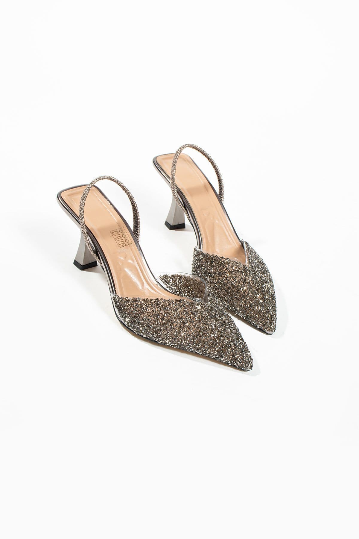 کفش پاشنهبلند زنانه DUXAL SHOES پشت باز طرح خردهشیشه London کفش پاشنهبلند زنانه DUXAL SHOES پشت باز طرح خردهشیشه London
