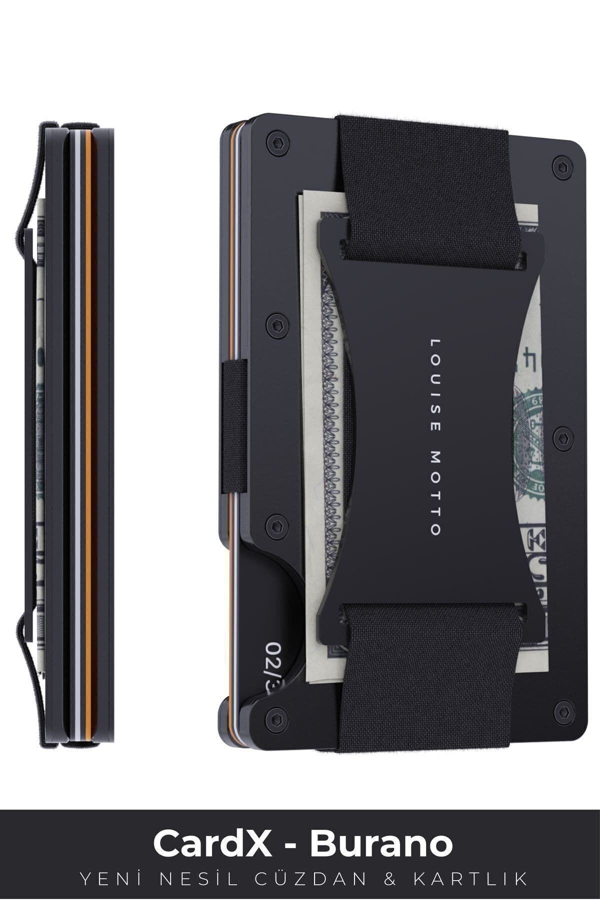 جاکارتی Louise Motto با بند Burano Strap و محافظ RFID مدل Cardx مشکی جاکارتی Louise Motto با بند Burano Strap و محافظ RFID مدل Cardx مشکی