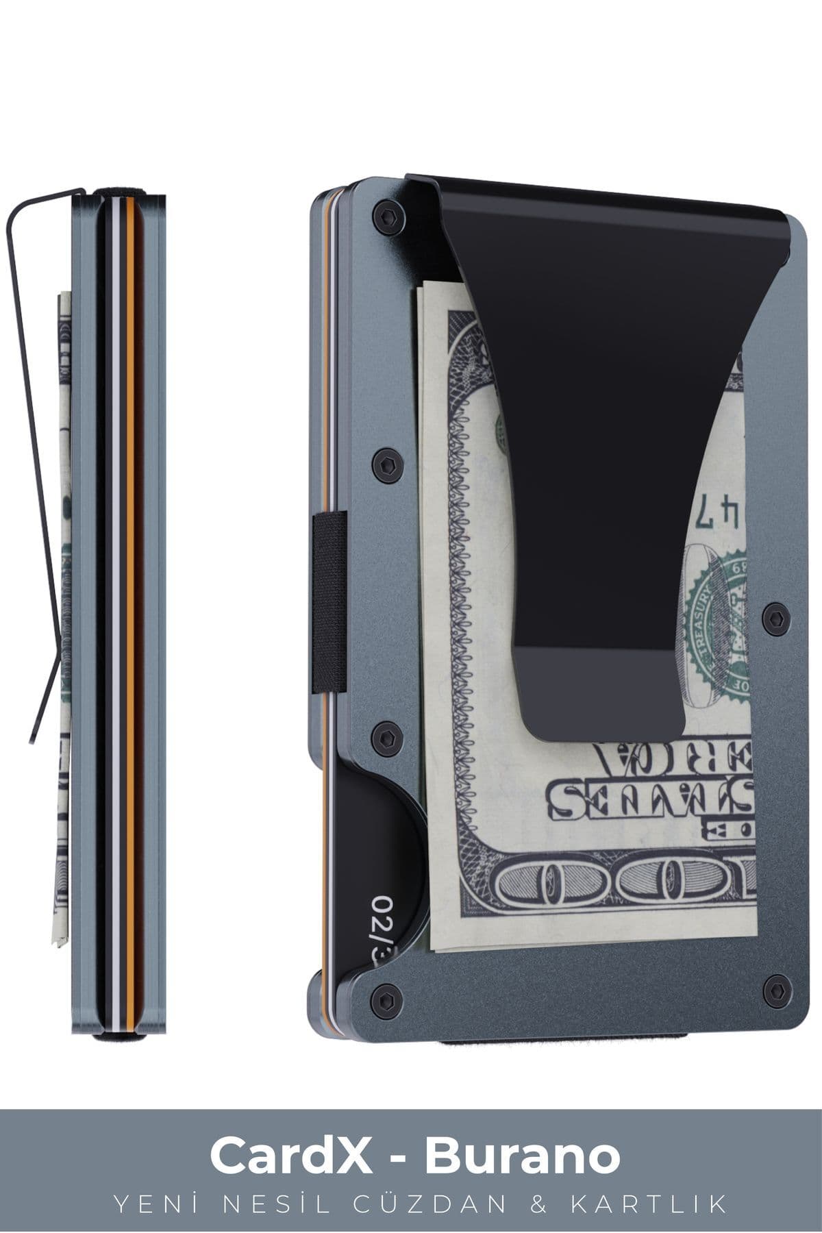 کیف پول یونیسکس Louise Motto مدل Cardx Burano Clips مینیمال با کارتخور فلزی و محافظ RFID خاکستری کیف پول یونیسکس Louise Motto مدل Cardx Burano Clips مینیمال با کارتخور فلزی و محافظ RFID خاکستری
