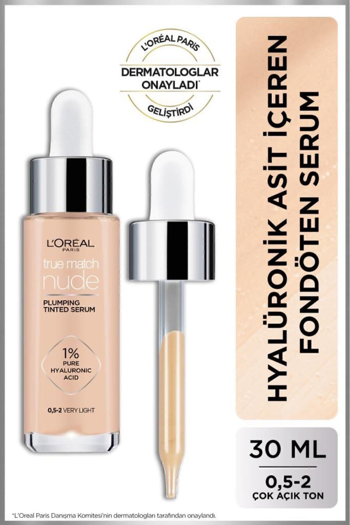 فاندیشن سرمی L'Oreal Paris مدل True Match Nude شماره 0 5 2 خیلی روشن فاندیشن سرمی L'Oreal Paris مدل True Match Nude شماره 0 5 2 خیلی روشن