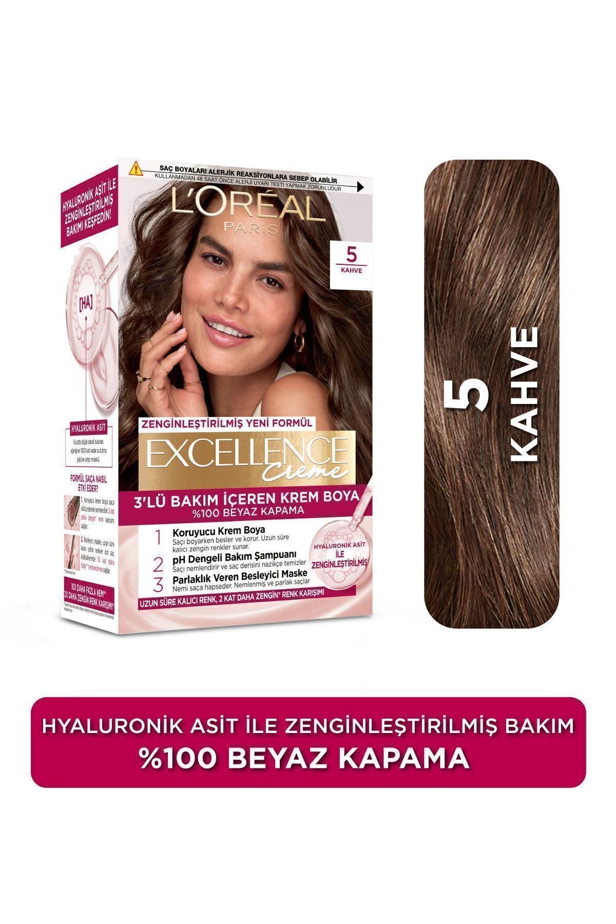رنگ مو زنانه L'Oreal Paris Excellence Creme 5 قهوهای رنگ مو زنانه L'Oreal Paris Excellence Creme 5 قهوهای