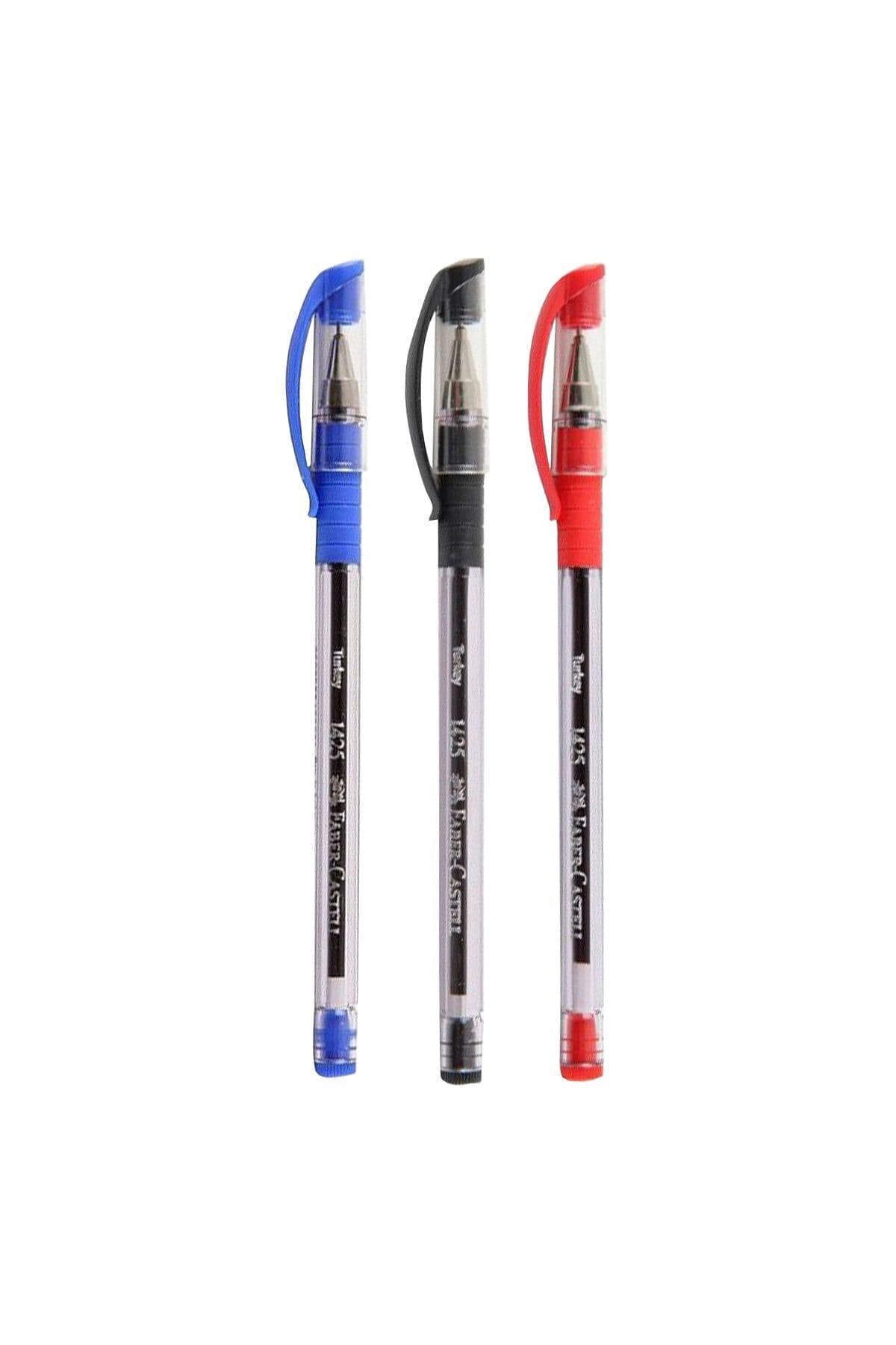 ست ۳تایی خودکار Faber Castell 1425 آبی-مشکی-قرمز ست ۳تایی خودکار Faber Castell 1425 آبی-مشکی-قرمز
