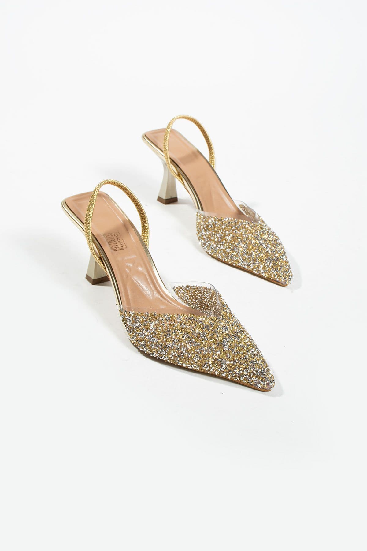 کفش پاشنهبلند زنانه DUXAL SHOES پشت باز با تزئینات خردهشیشه مدل London کفش پاشنهبلند زنانه DUXAL SHOES پشت باز با تزئینات خردهشیشه مدل London