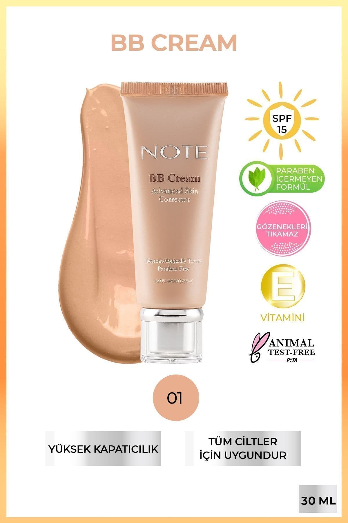 کرم BB مرطوبکننده Note Cosmetics با پوششدهی بالا SPF 15 رنگ 500 متوسط روشن کرم BB مرطوبکننده Note Cosmetics با پوششدهی بالا SPF 15 رنگ 500 متوسط روشن