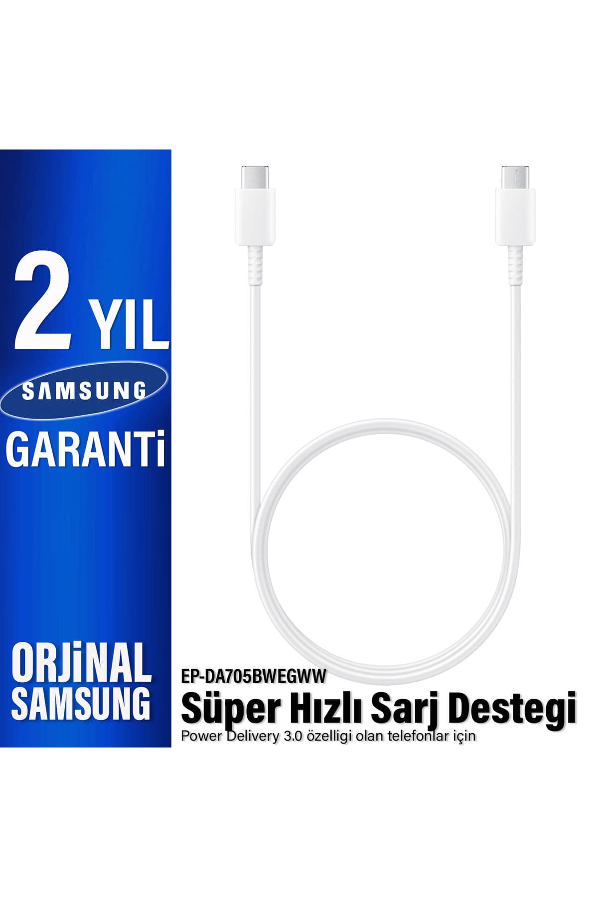 کابل شارژ Type-C Samsung شارژ سریع 25W مدل EP-DA705B کابل شارژ Type-C Samsung شارژ سریع 25W مدل EP-DA705B