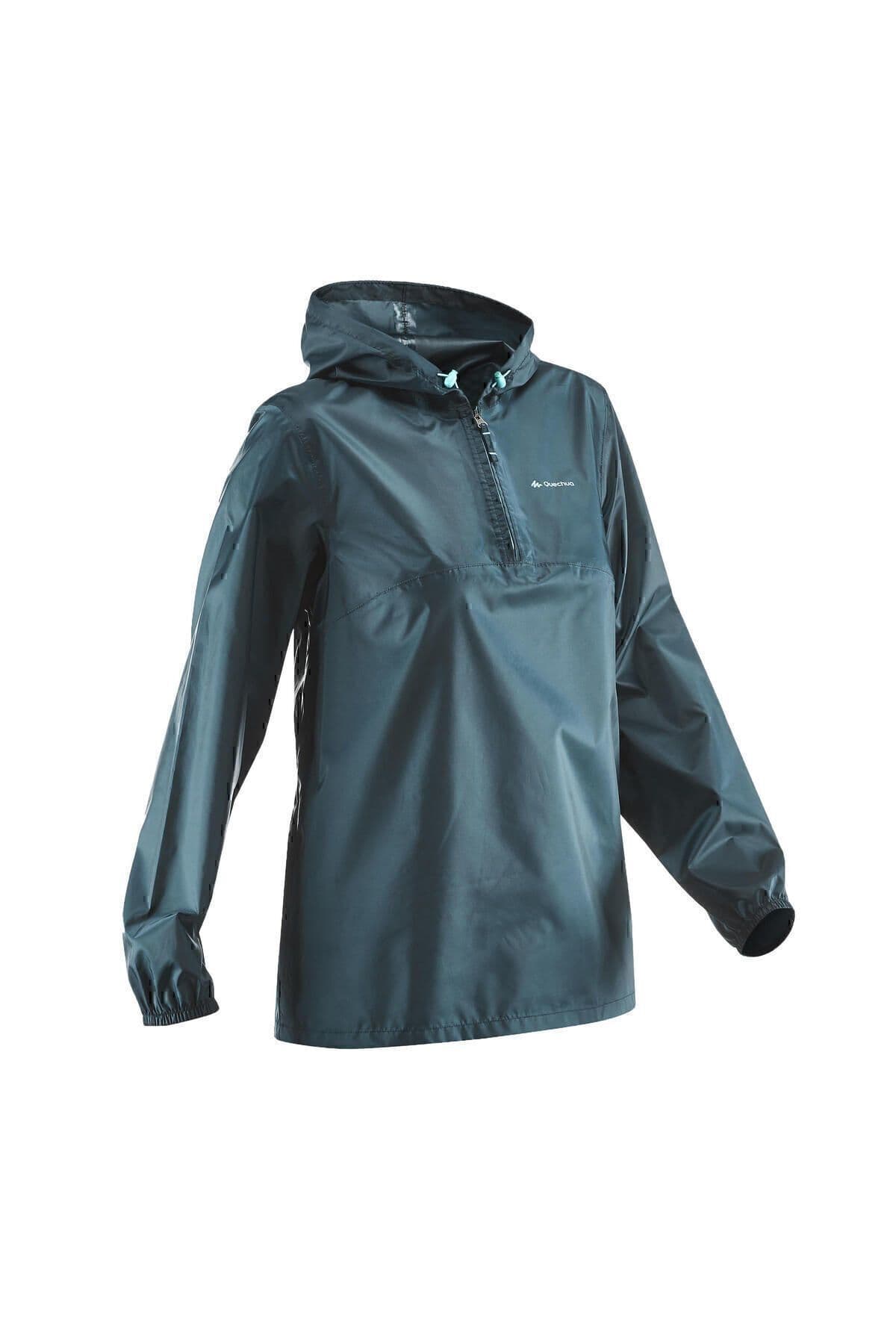 بارانی زنانه Decathlon اوتدور آبی مدل Raincut 1/2 Zip بارانی زنانه Decathlon اوتدور آبی مدل Raincut 1/2 Zip