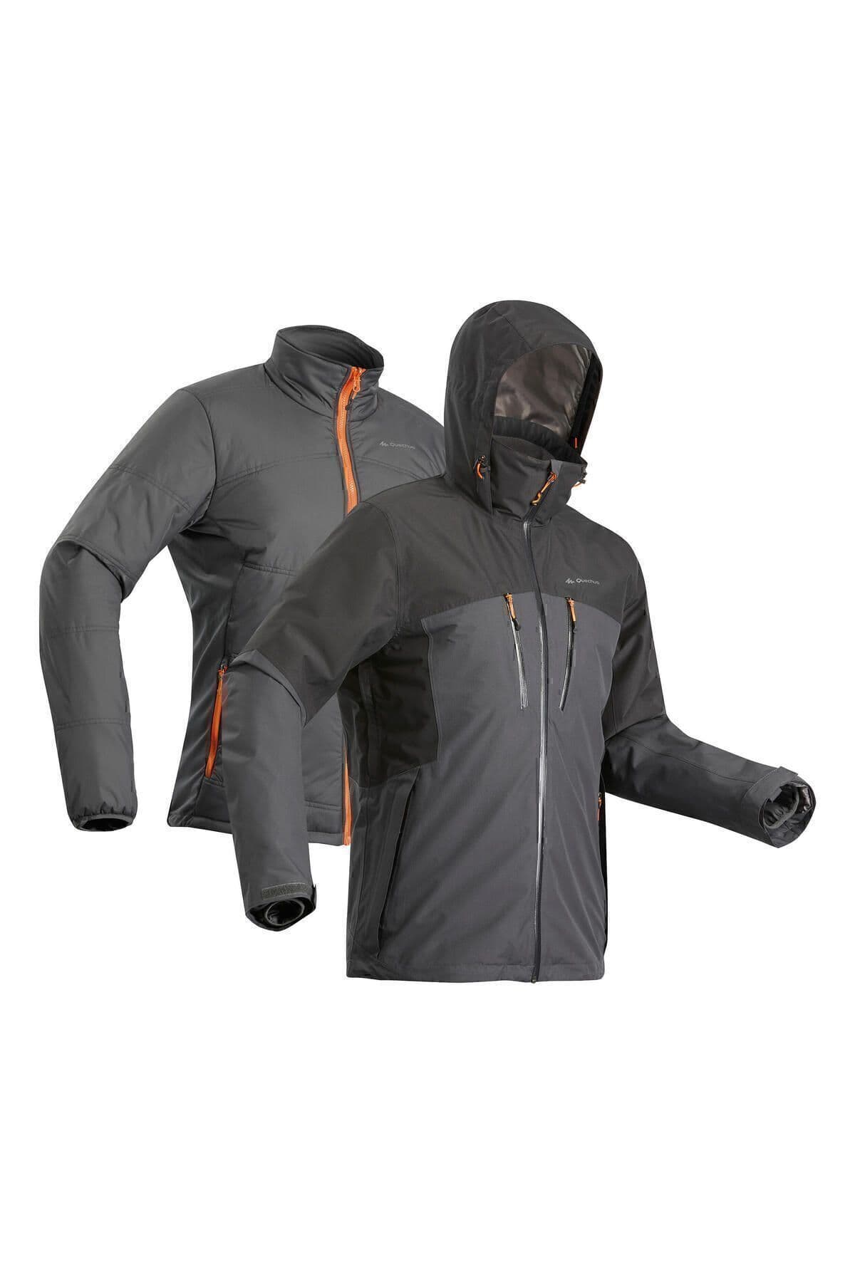 کاپشن مردانه Decathlon 3 در 1 Outdoor Trekking مشکی Travel 500 -10°C کاپشن مردانه Decathlon 3 در 1 Outdoor Trekking مشکی Travel 500 -10°C