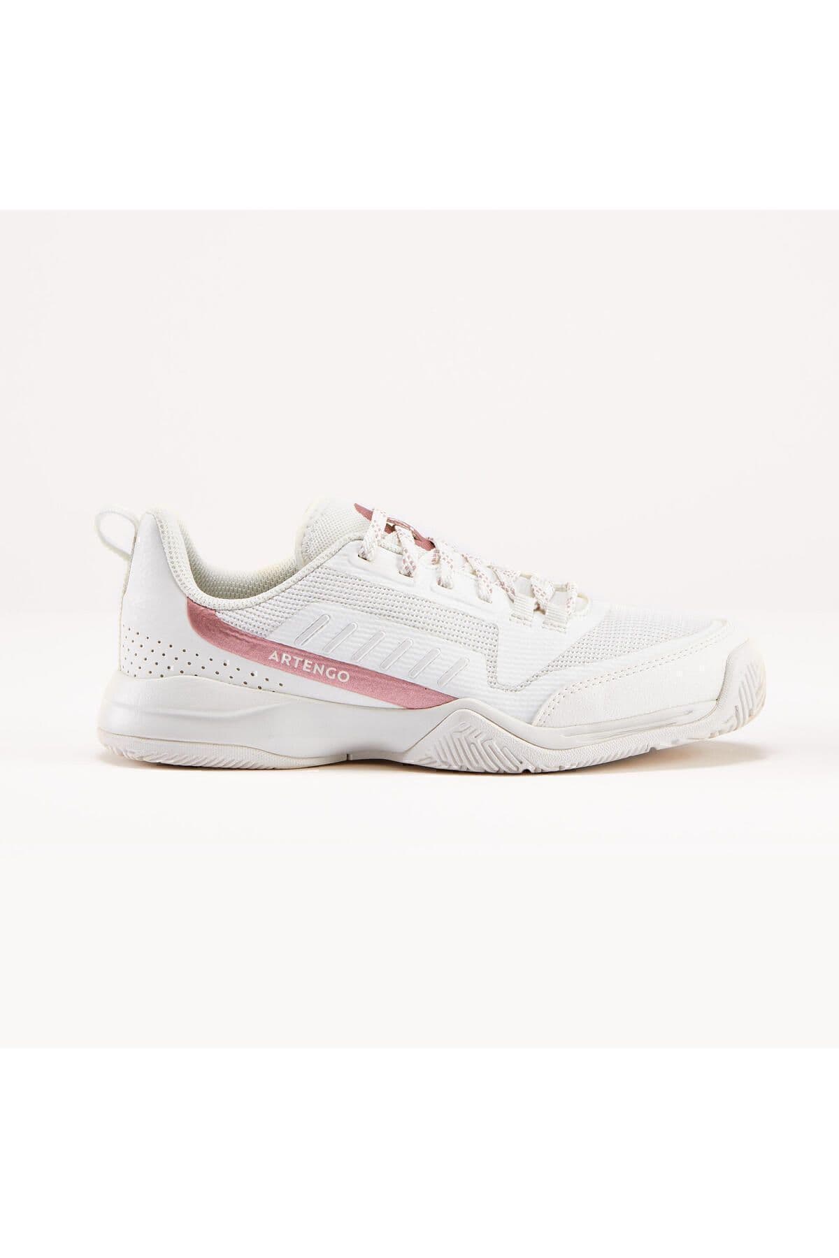 کفش تنیس بچگانه Decathlon بندی سفید مدل TS500 Fast کفش تنیس بچگانه Decathlon بندی سفید مدل TS500 Fast