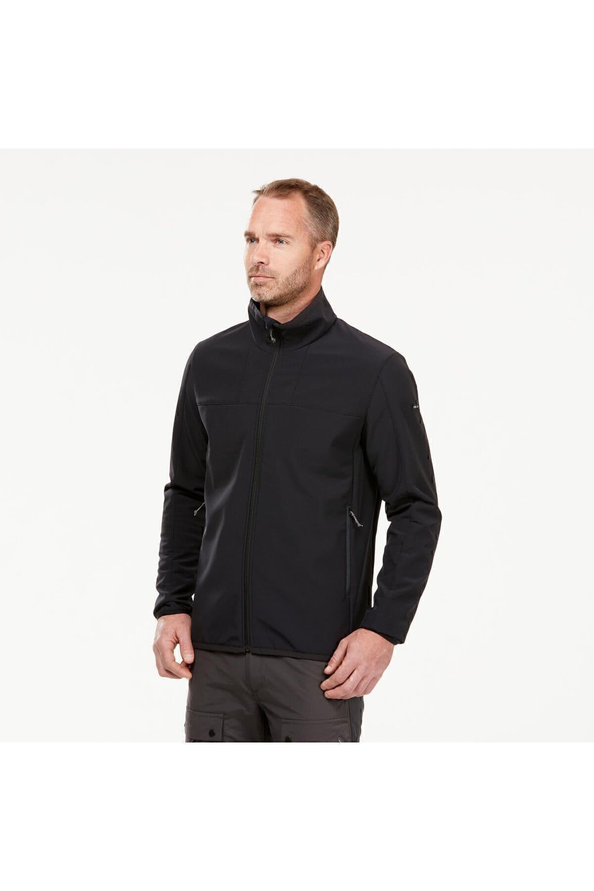 ژاکت مردانه Decathlon Forclaz سافتشل مشکی مدل Mt100 ژاکت مردانه Decathlon Forclaz سافتشل مشکی مدل Mt100