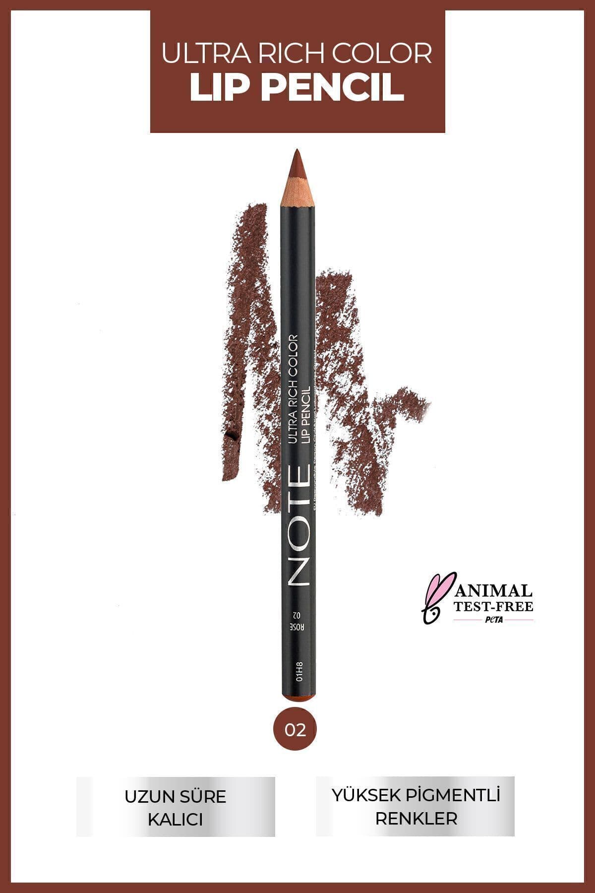 مداد لب Note Cosmetics Ultra Rich Color مدل 02 رنگ رز مداد لب Note Cosmetics Ultra Rich Color مدل 02 رنگ رز