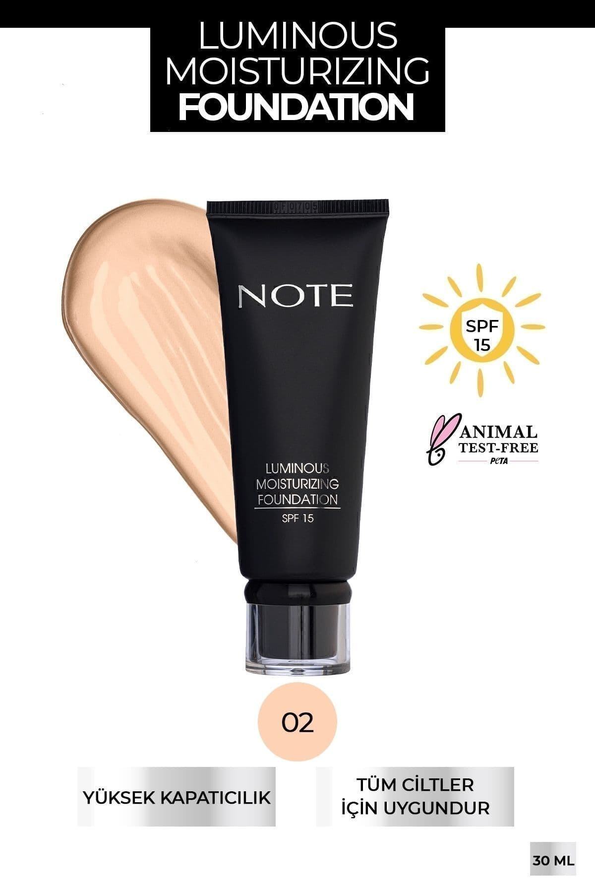 کرمپودر Note Cosmetics مرطوبکننده با SPF 15 و پایان درخشان رنگ بژ طبیعی 02 کرمپودر Note Cosmetics مرطوبکننده با SPF 15 و پایان درخشان رنگ بژ طبیعی 02