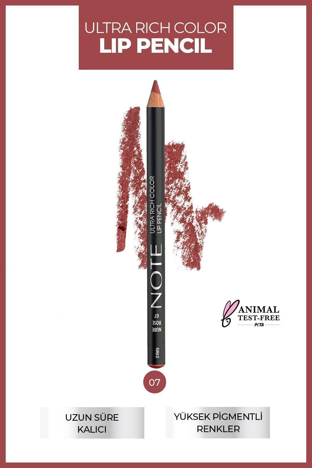 مداد لب Note Cosmetics Ultra Rich Color نود رز شماره 07 مداد لب Note Cosmetics Ultra Rich Color نود رز شماره 07