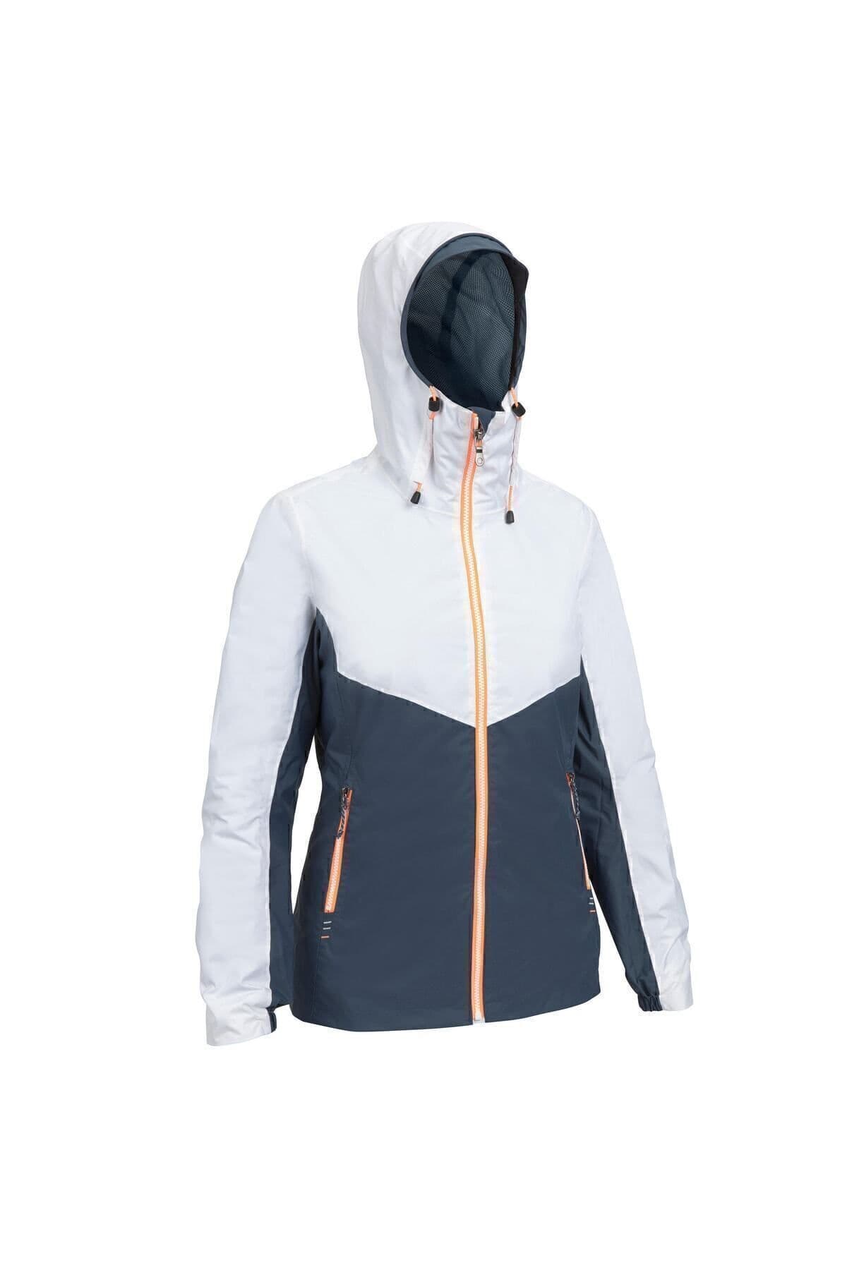 ژاکت زنانه Decathlon Tribord ضدآب قایقرانی مدل Sailing 100 سفید خاکستری ژاکت زنانه Decathlon Tribord ضدآب قایقرانی مدل Sailing 100 سفید خاکستری