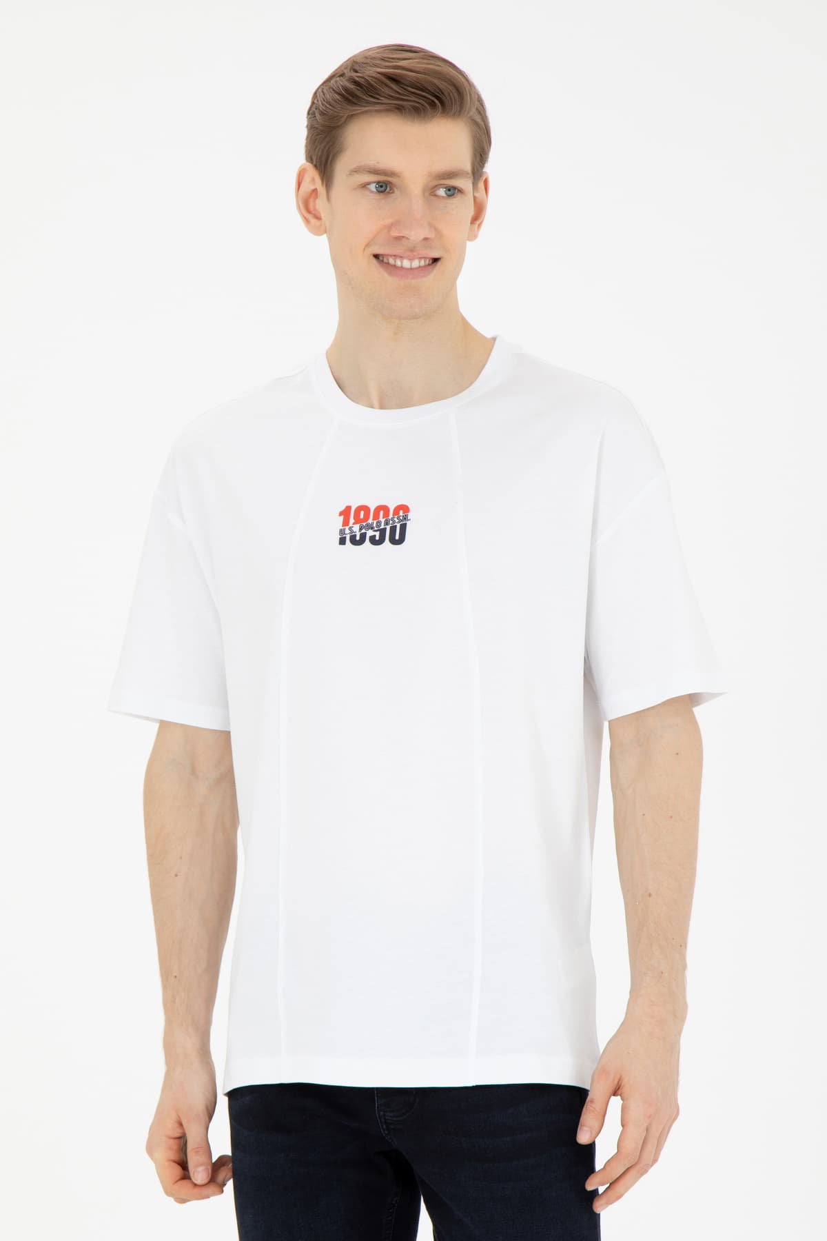 تیشرت مردانه U.S. Polo Assn. فیت راحت یقه گرد سفید مدل 50287049-VR013 تیشرت مردانه U.S. Polo Assn. فیت راحت یقه گرد سفید مدل 50287049-VR013