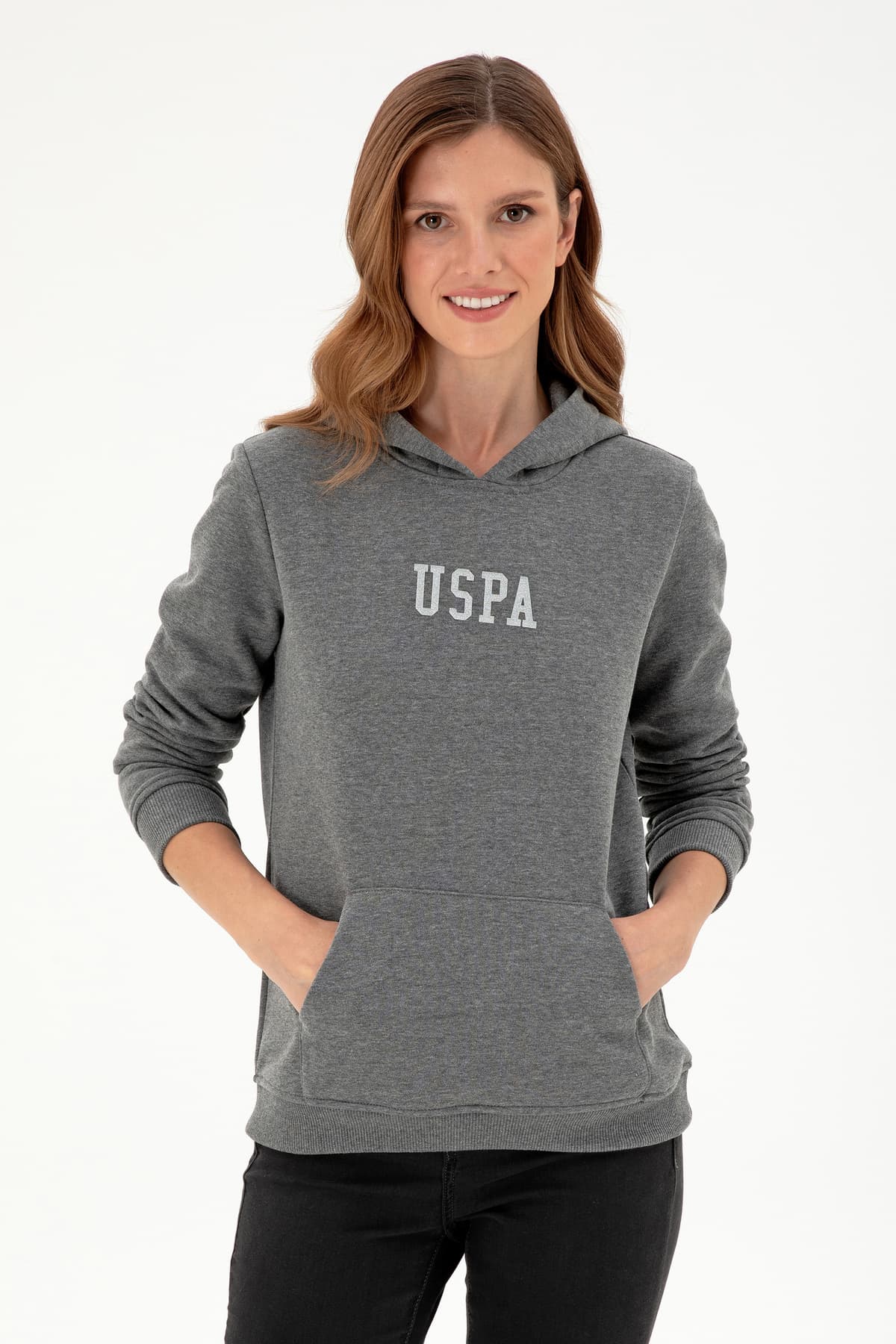 سوئیشرت زنانه U.S. Polo Assn. با کلاه آنتراسیت ملانژ بیسیک مدل 50289536-VR081 سوئیشرت زنانه U.S. Polo Assn. با کلاه آنتراسیت ملانژ بیسیک مدل 50289536-VR081