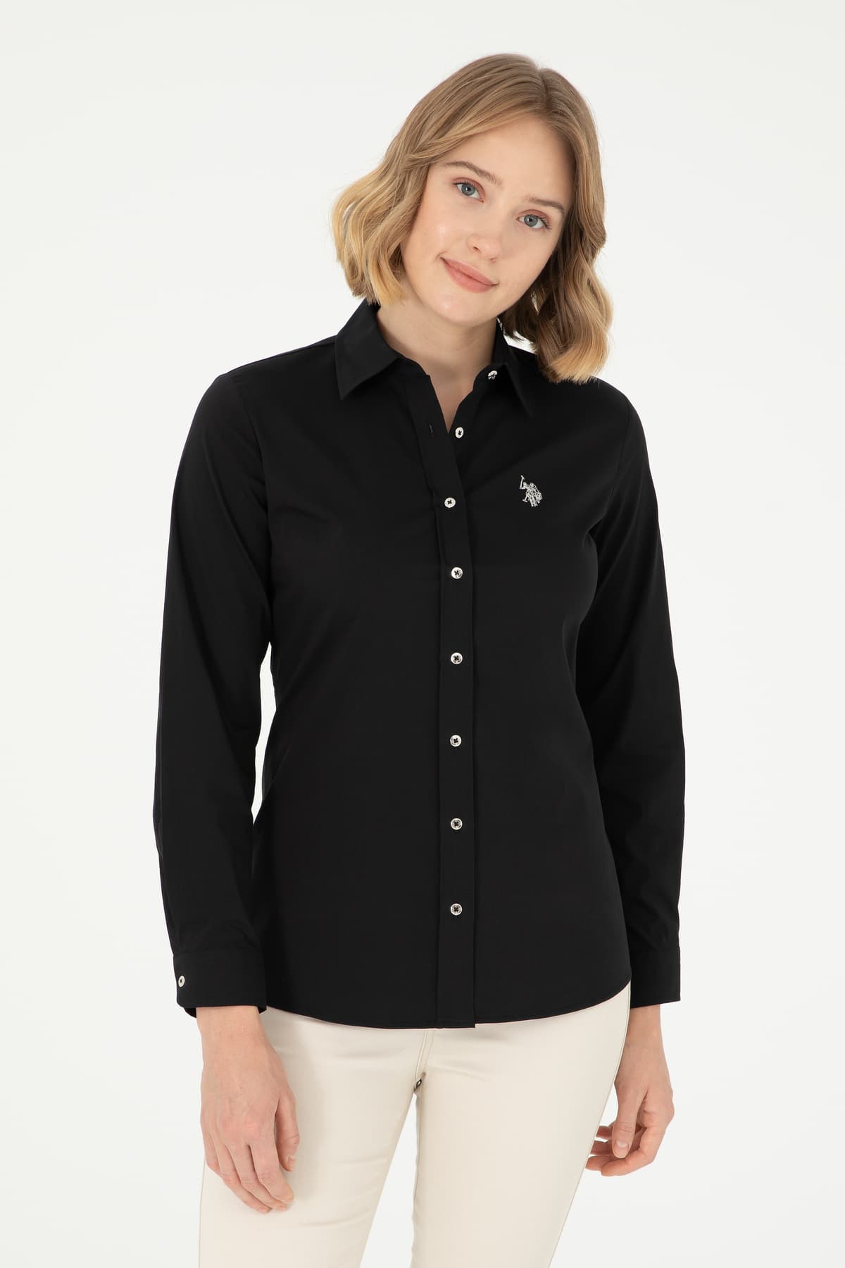 پیراهن زنانه U.S. Polo Assn. مشکی آستین بلند ساده مدل 50293919-VR046 پیراهن زنانه U.S. Polo Assn. مشکی آستین بلند ساده مدل 50293919-VR046