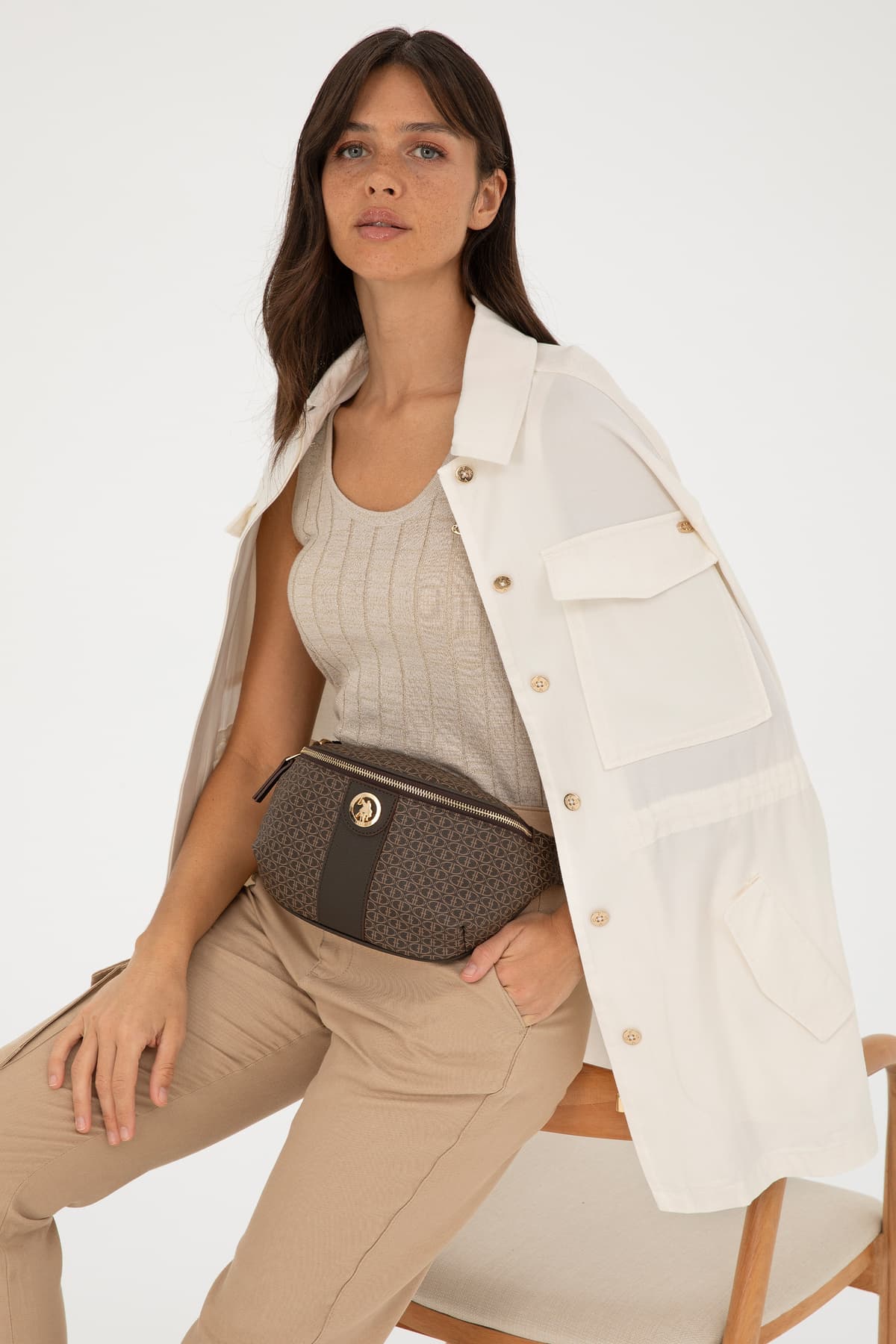 کیف کمری زنانه U.S. Polo Assn. مشکی مدل 50293693-VR046 کیف کمری زنانه U.S. Polo Assn. مشکی مدل 50293693-VR046
