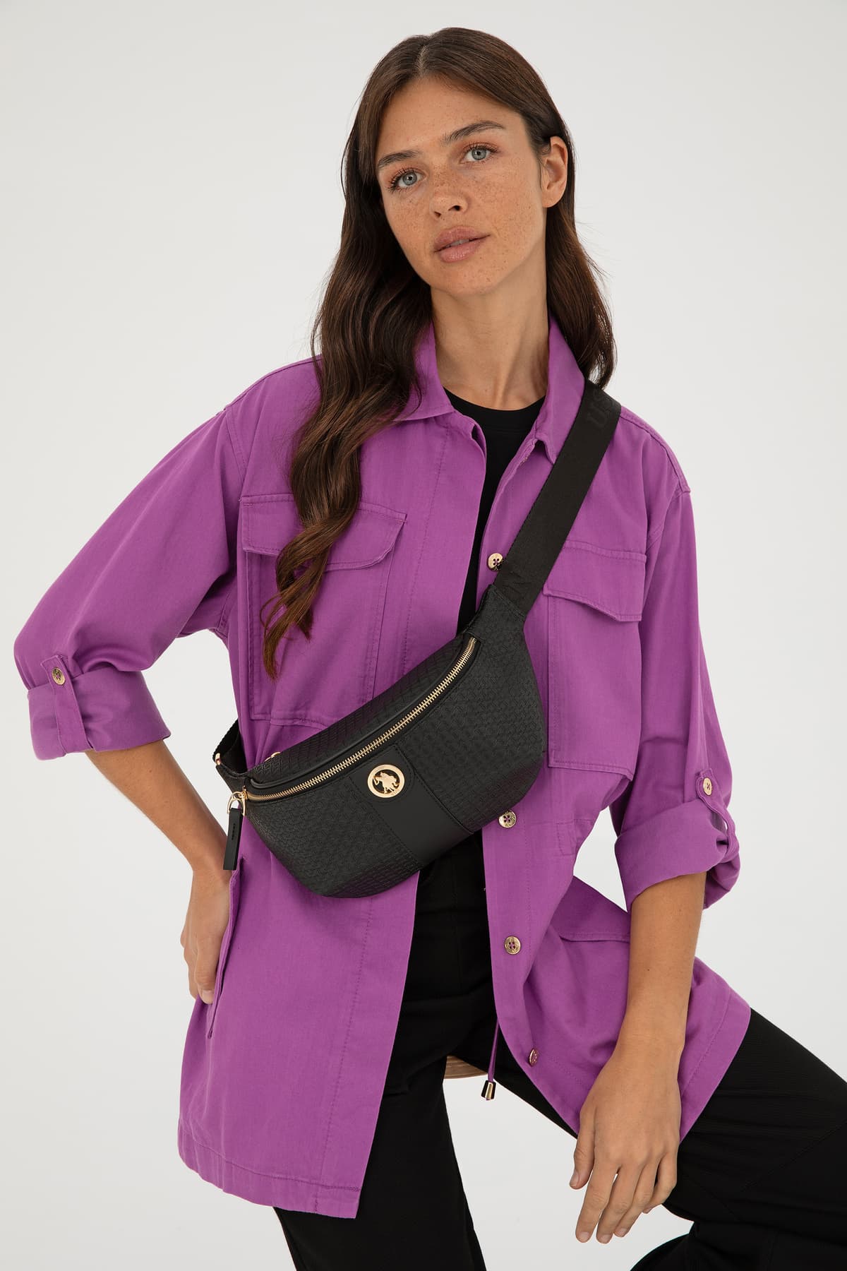 کیف کمری زنانه U.S. Polo Assn. مشکی مدل 50293695-VR046 کیف کمری زنانه U.S. Polo Assn. مشکی مدل 50293695-VR046