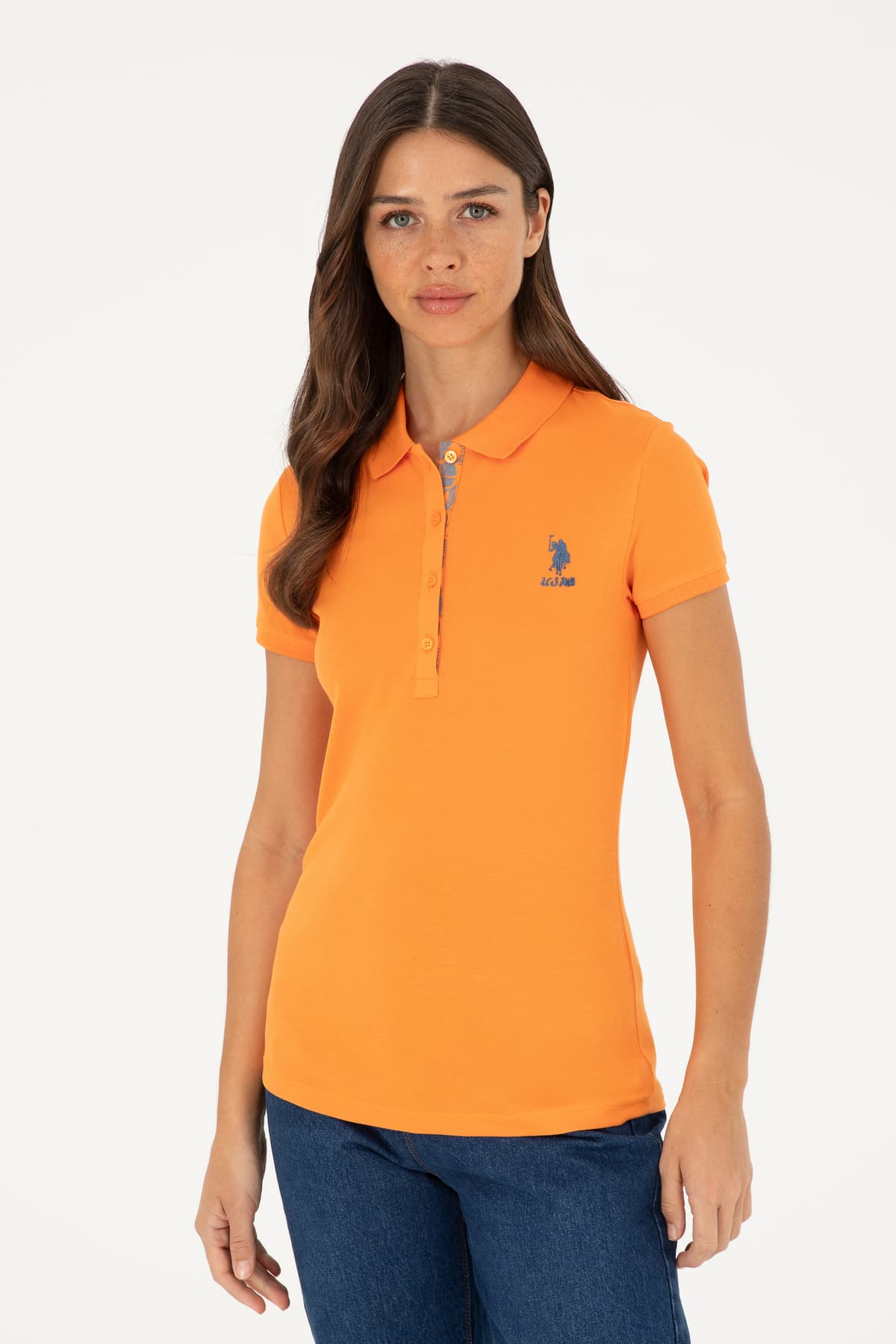 تیشرت زنانه U.S. Polo Assn. یقه پولو صورتی مدل 50280060-VR037 تیشرت زنانه U.S. Polo Assn. یقه پولو صورتی مدل 50280060-VR037