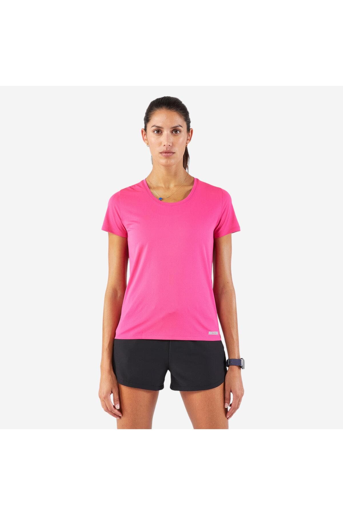 تیشرت زنانه Decathlon Kiprun دویدن صورتی مدل Run 100 تیشرت زنانه Decathlon Kiprun دویدن صورتی مدل Run 100