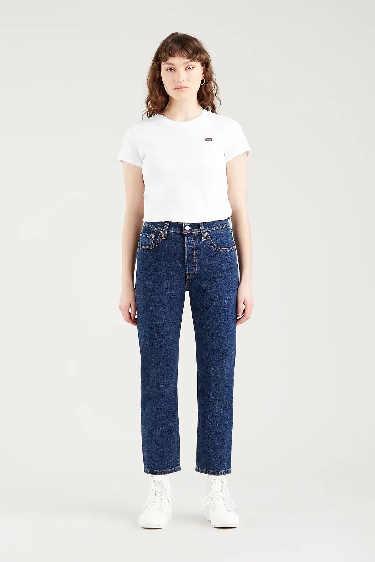 شلوار جین زنانه Levi's 501 فیت راسته کوتاه کمر بلند نیلی تیره مدل 36200-0179 شلوار جین زنانه Levi's 501 فیت راسته کوتاه کمر بلند نیلی تیره مدل 36200-0179