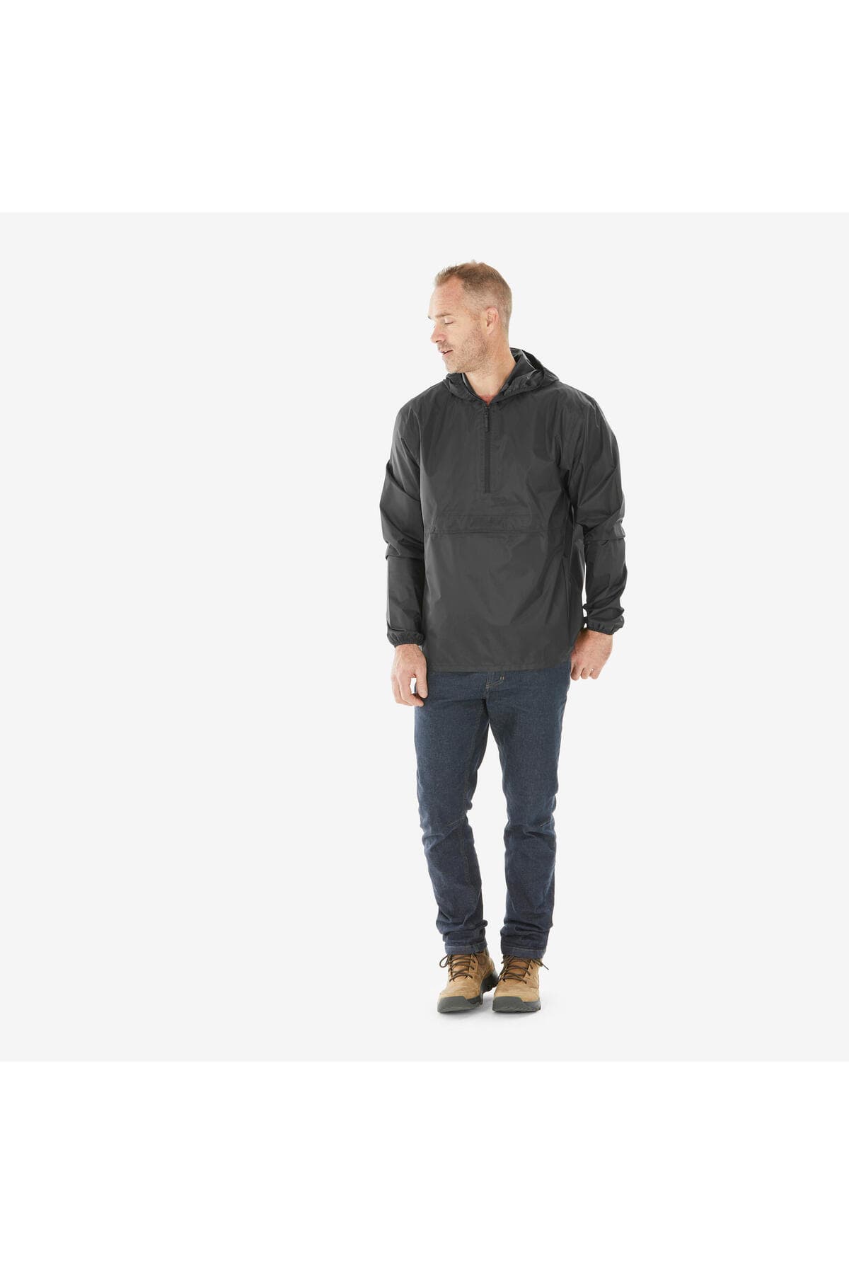 بارانی مردانه Decathlon Quechua اوتدور سیاه مدل Raincut بارانی مردانه Decathlon Quechua اوتدور سیاه مدل Raincut