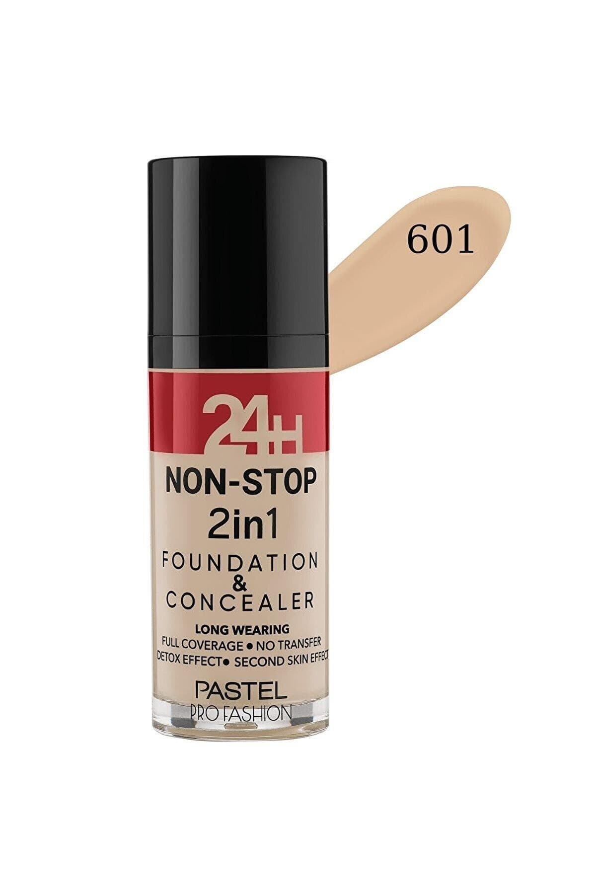 فاندیشن و کانسیلر Pastel Profashion 24h Non-stop 2in1 مدل 601 فاندیشن و کانسیلر Pastel Profashion 24h Non-stop 2in1 مدل 601